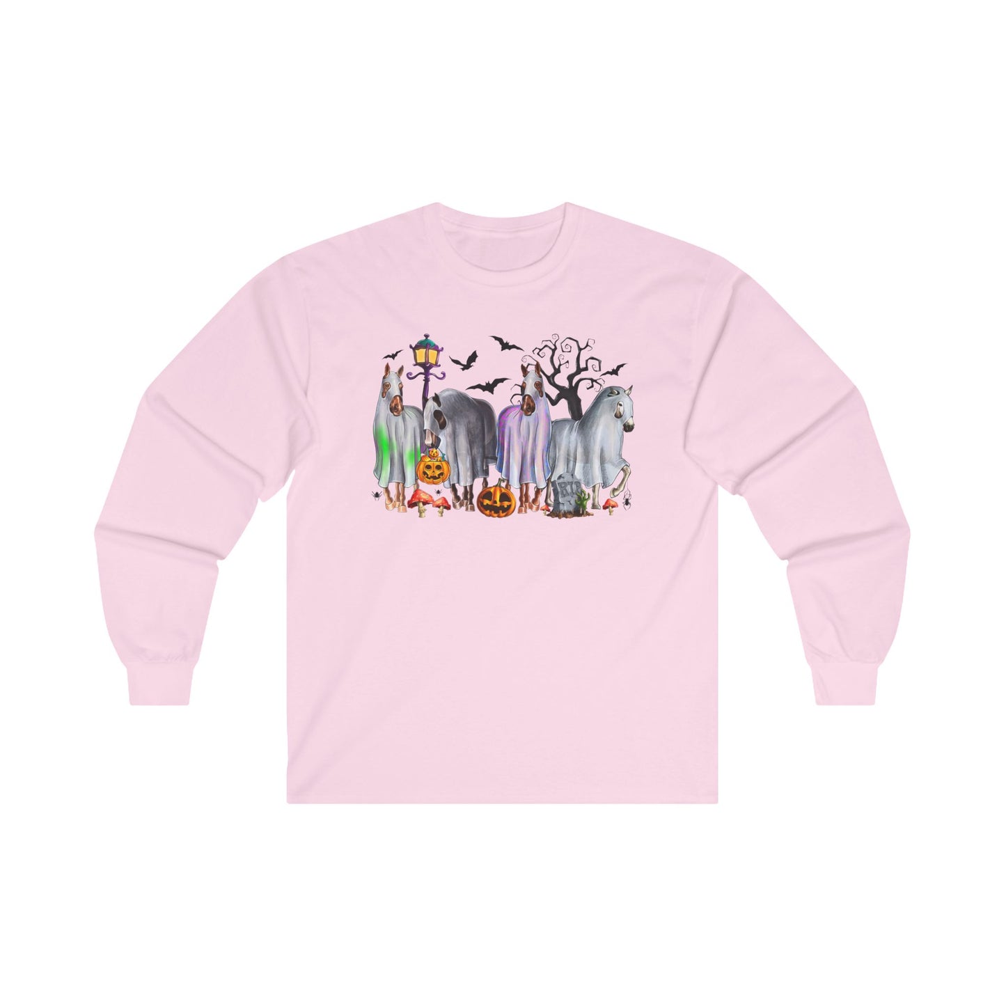 Horse Ghost Long Sleeve Tee for Halloween