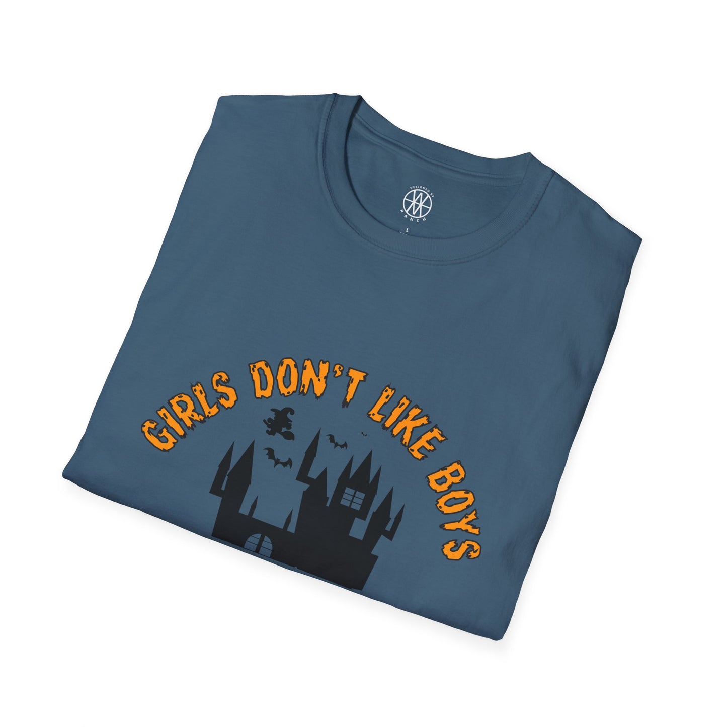 Girl Don't Like Boys Girls Like Witches & Halloween Softstyle T-Shirt