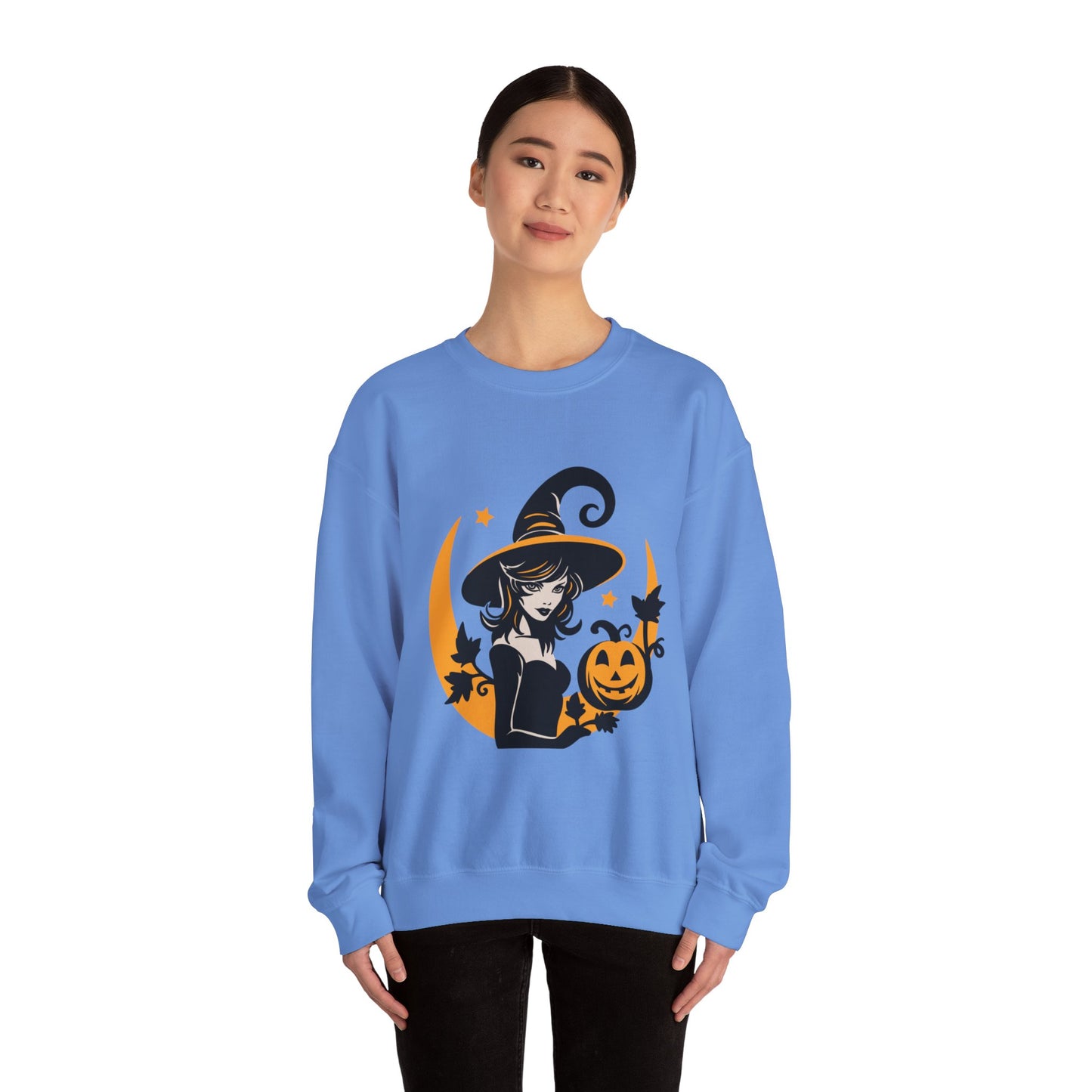 Witch Sweatshirt, Halloween Long Sleeve Sweatshirt Perfect for Fall/Winter