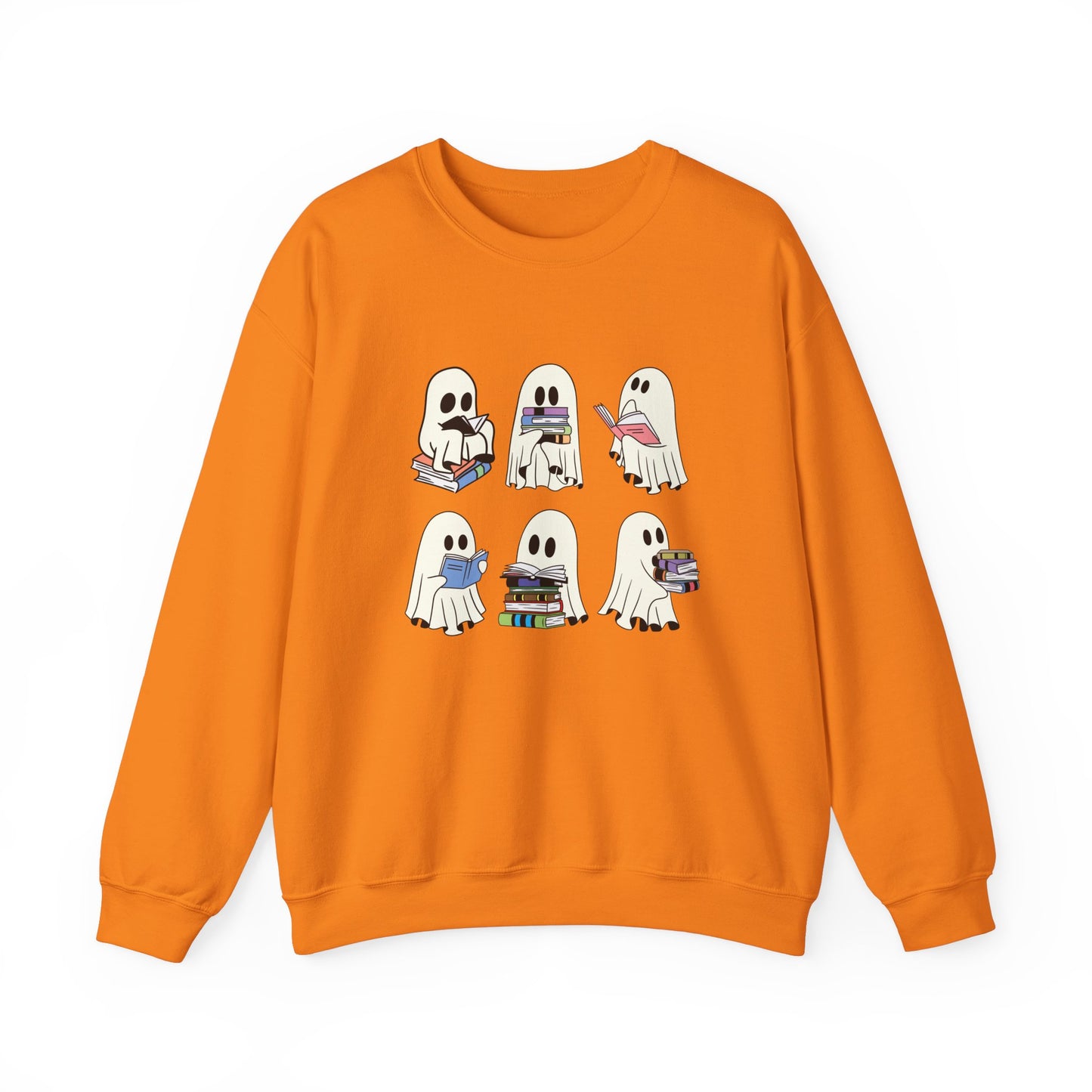 Ghost Reading Books Sweater, Bookish Halloween Sweatshirt, Halloween Teacher Gift, Librarian Halloween Sweatshirt, Ghost Crewneck