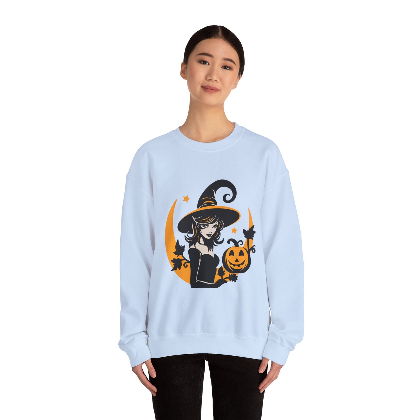Witch Sweatshirt, Halloween Long Sleeve Sweatshirt Perfect for Fall/Winter