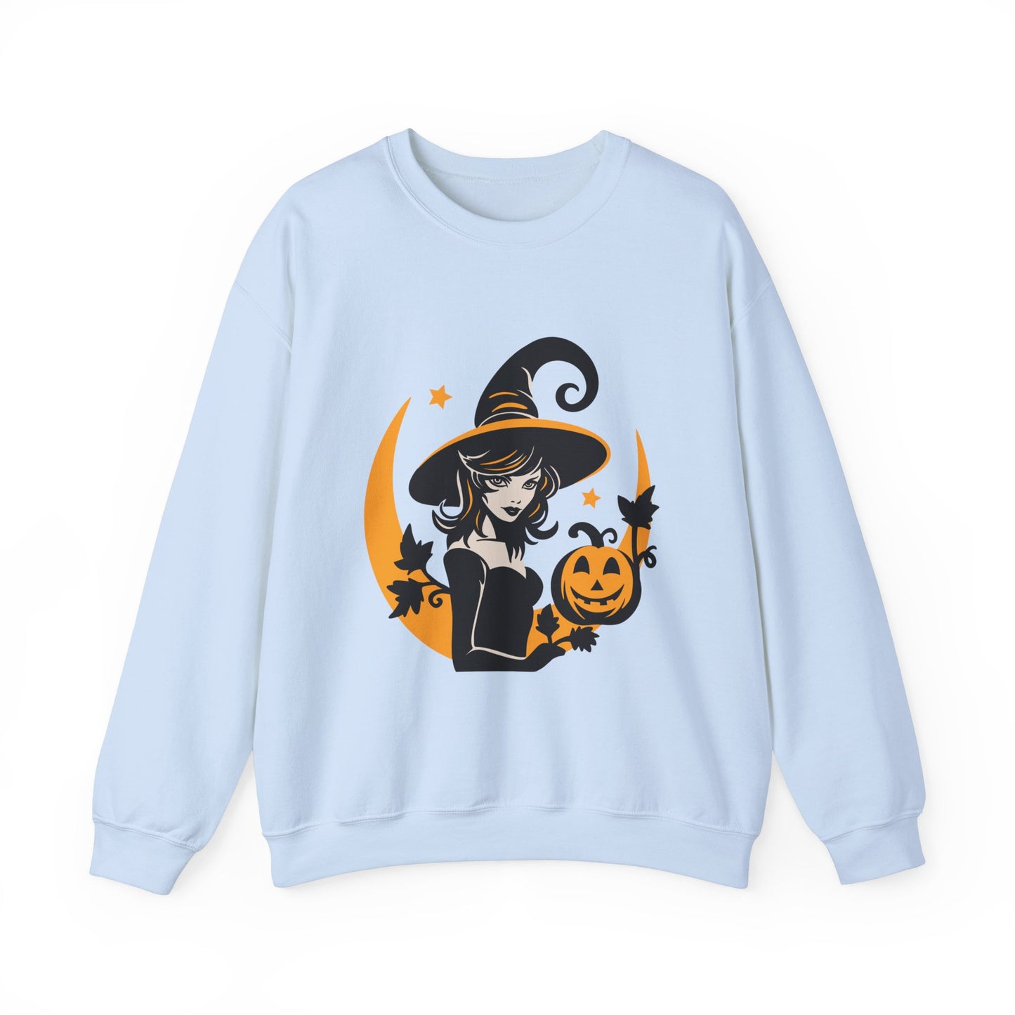 Witch Sweatshirt, Halloween Long Sleeve Sweatshirt Perfect for Fall/Winter