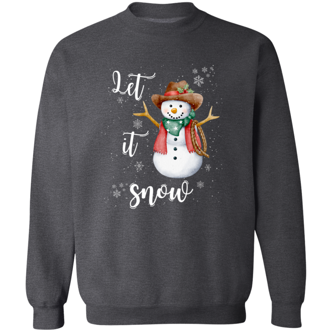 Let It Snow Cowboy Snowman Sweatshirt | Hoodie