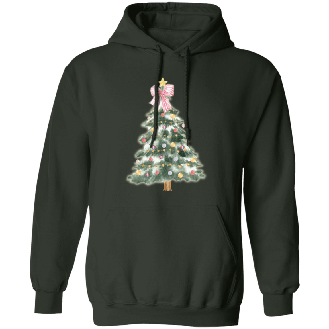 Pink Ribbon Holiday Tree Sweatshirt | Hoodie
