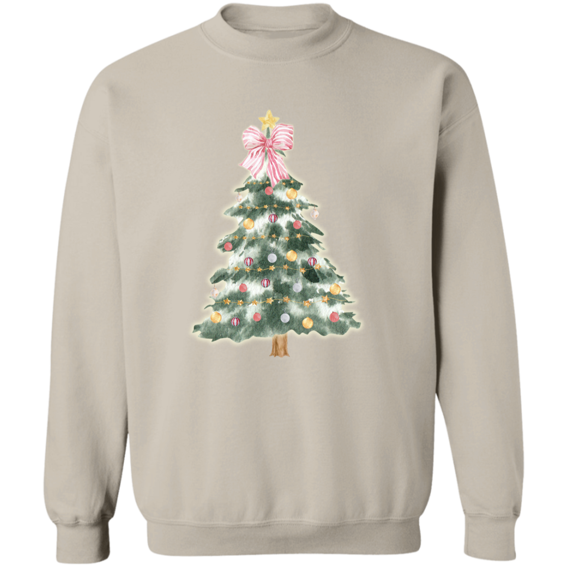 Pink Ribbon Holiday Tree Sweatshirt | Hoodie