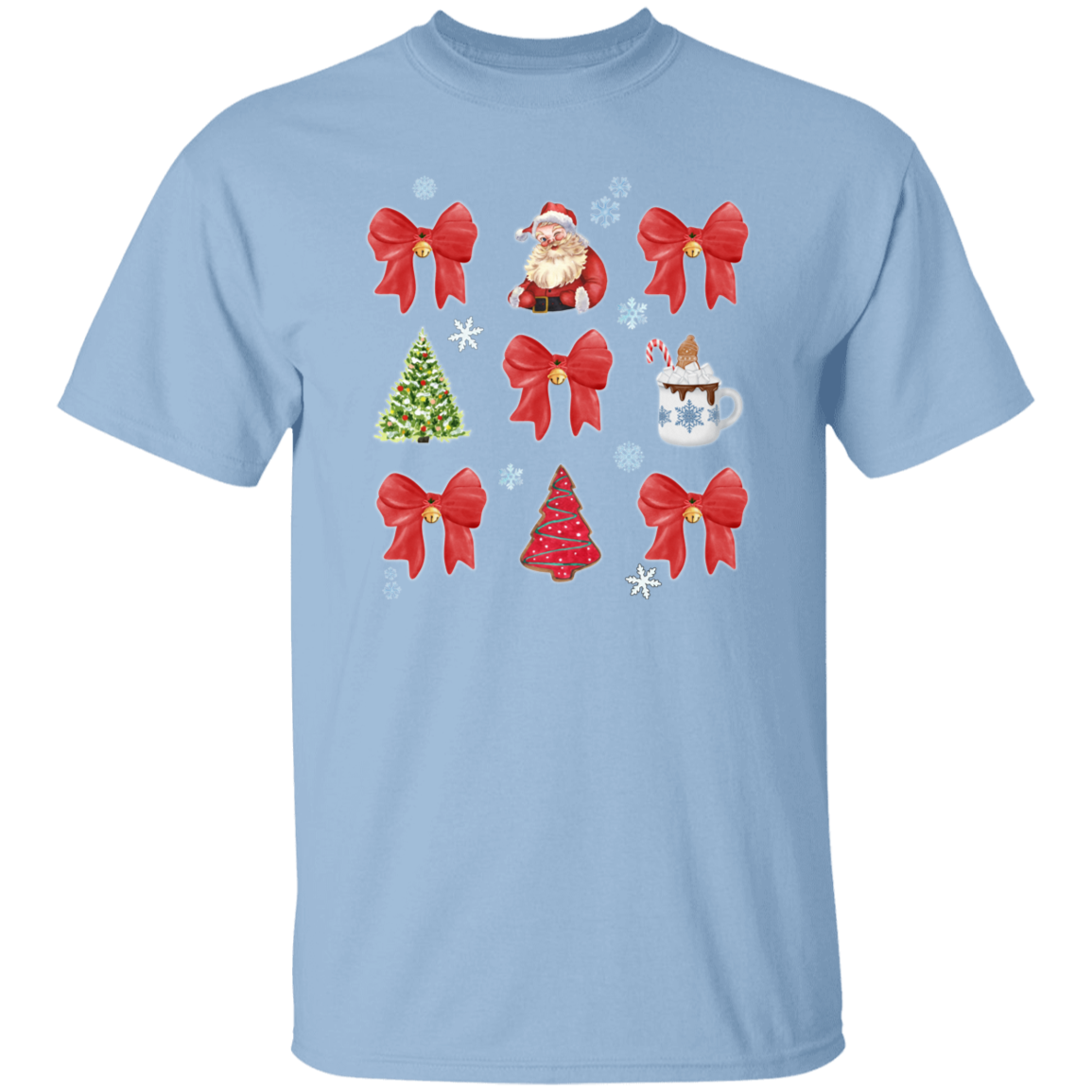 Festive Christmas Coquette Bow T-Shirt
