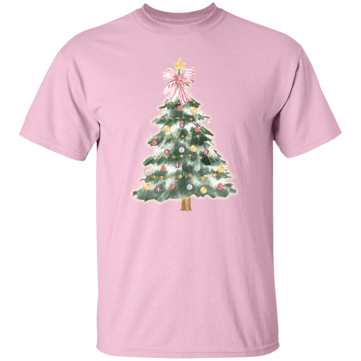 Pink Ribbon Holiday Tree T-Shirt