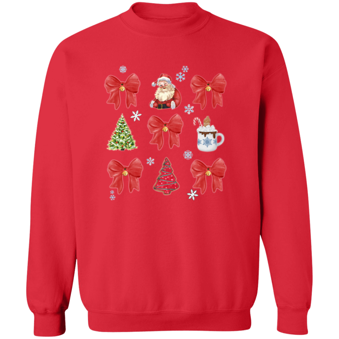 Festive Christmas Coquette Bow Sweatshirt | Hoodie