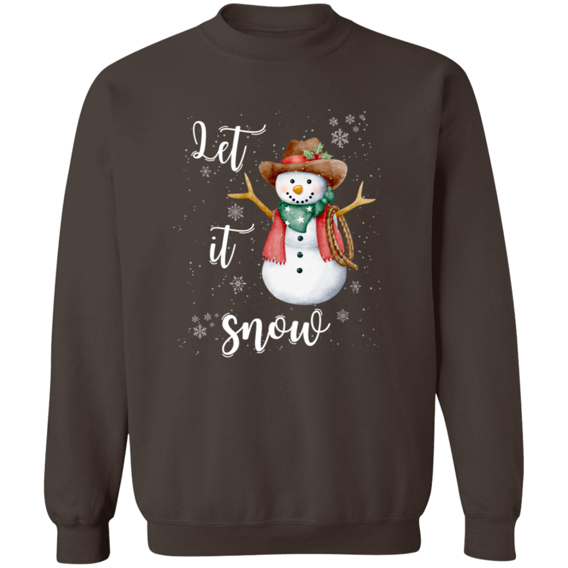 Let It Snow Cowboy Snowman Sweatshirt | Hoodie