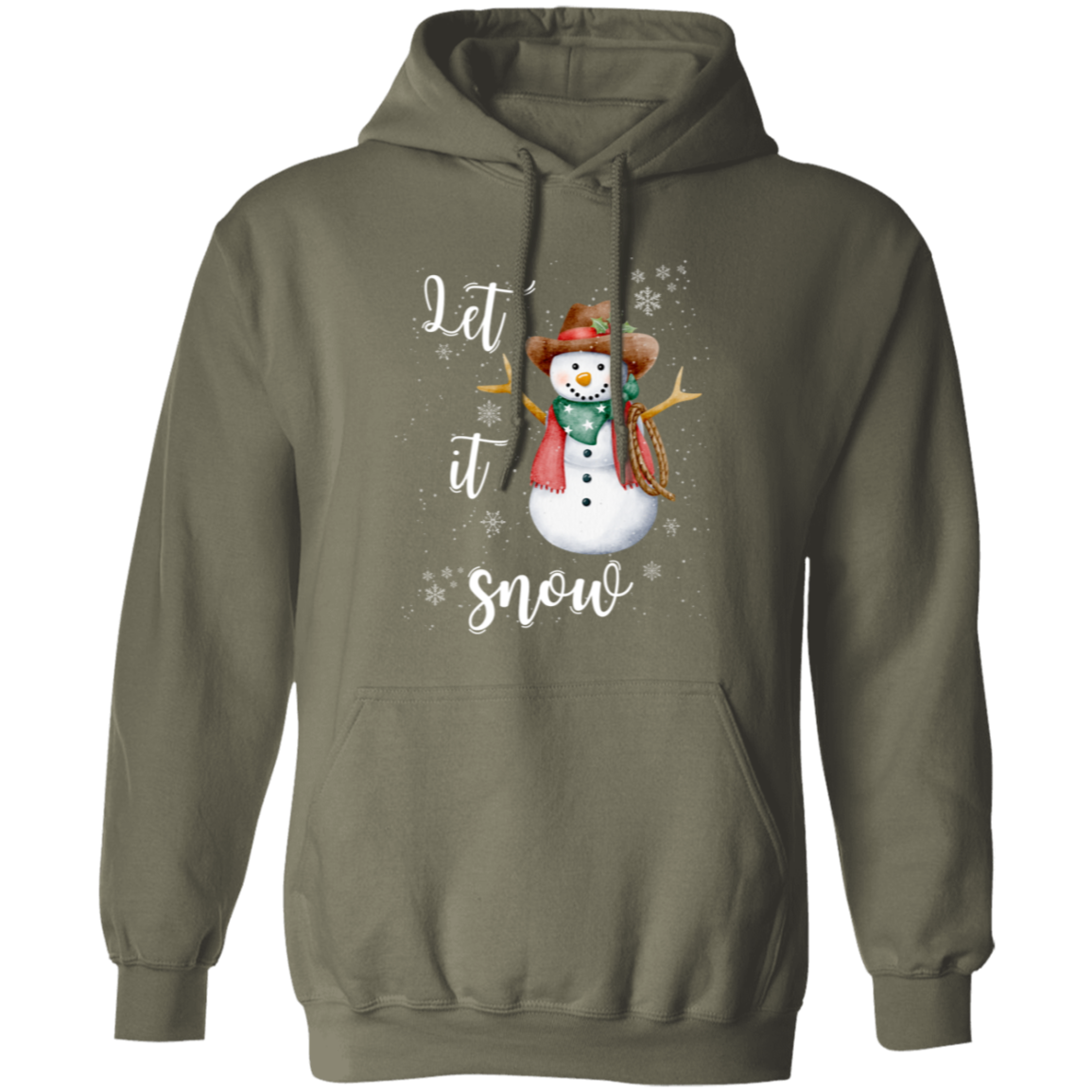 Let It Snow Cowboy Snowman Sweatshirt | Hoodie