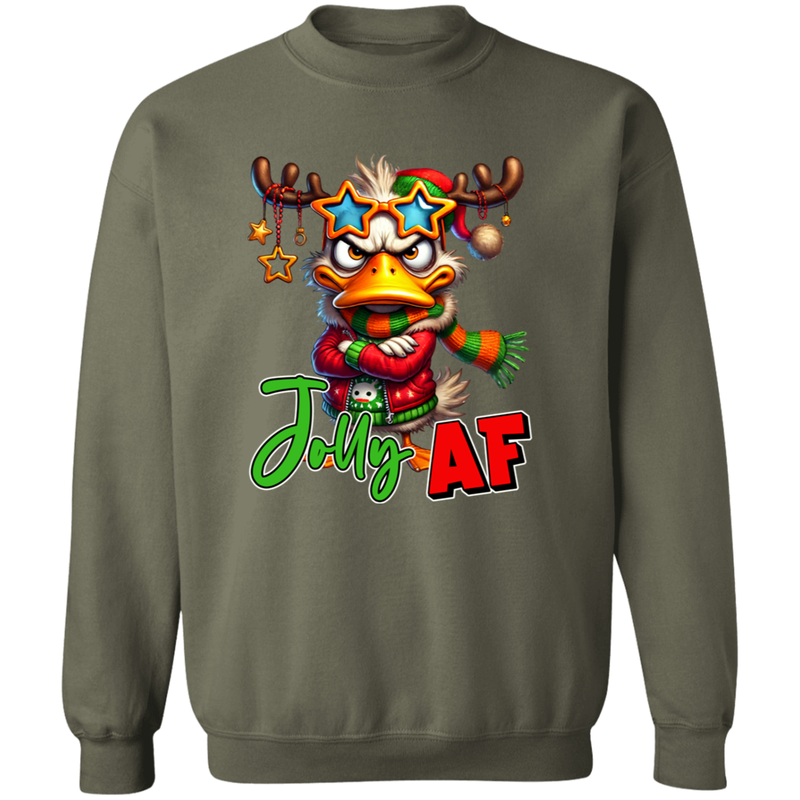 "Jolly AF" Holiday Sweatshirt | Hoodie