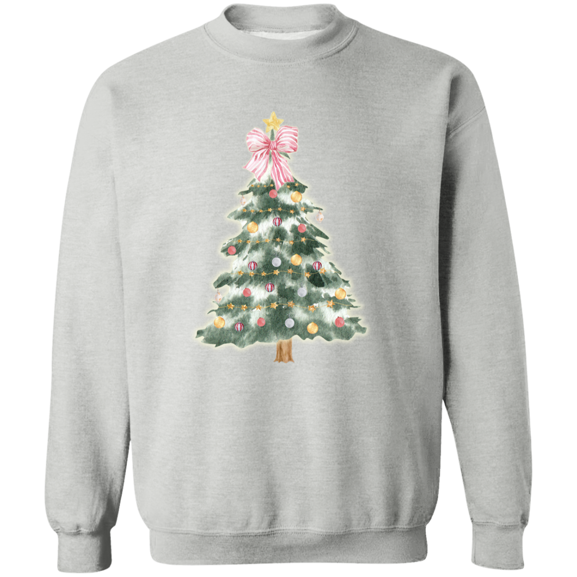 Pink Ribbon Holiday Tree Sweatshirt | Hoodie