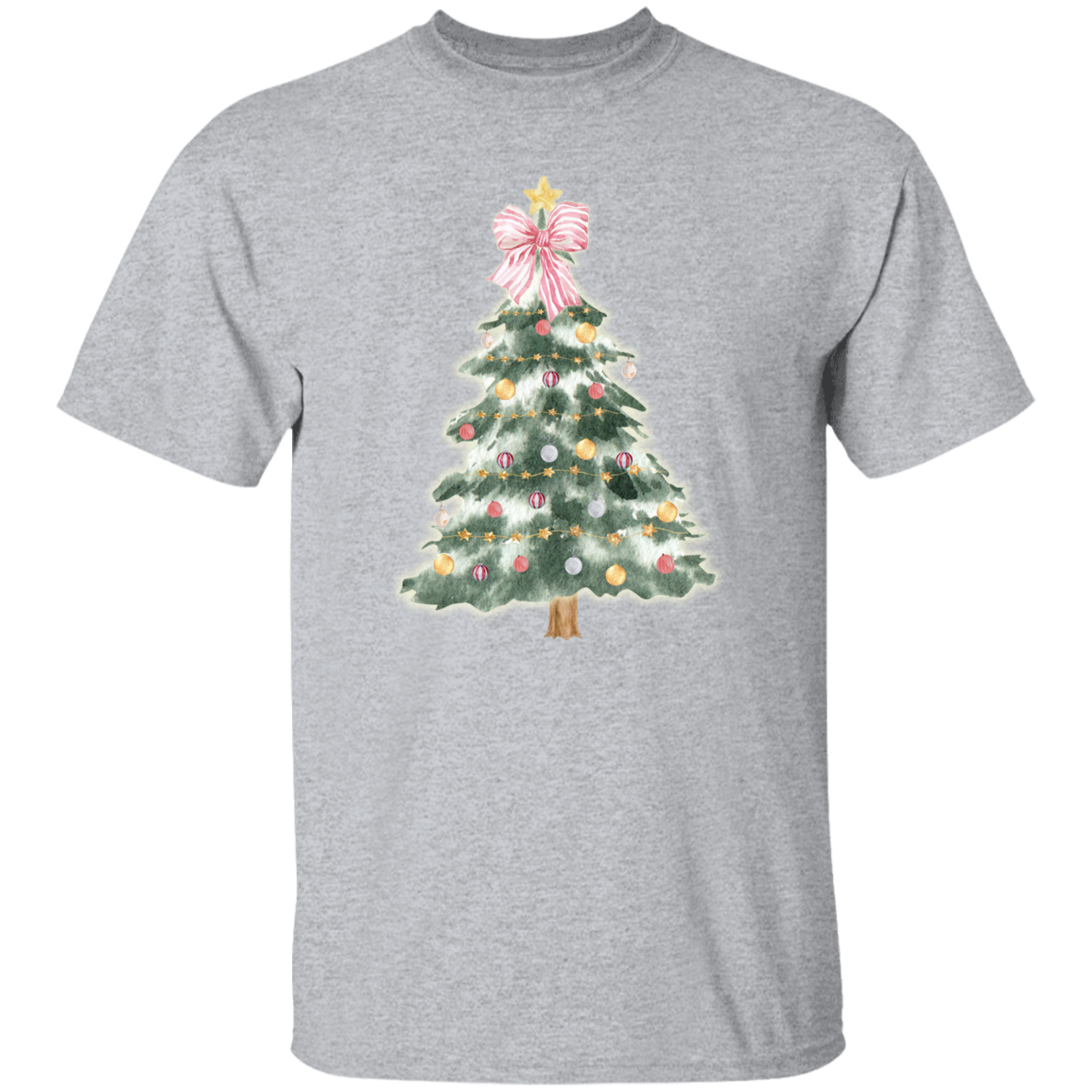 Pink Ribbon Holiday Tree T-Shirt