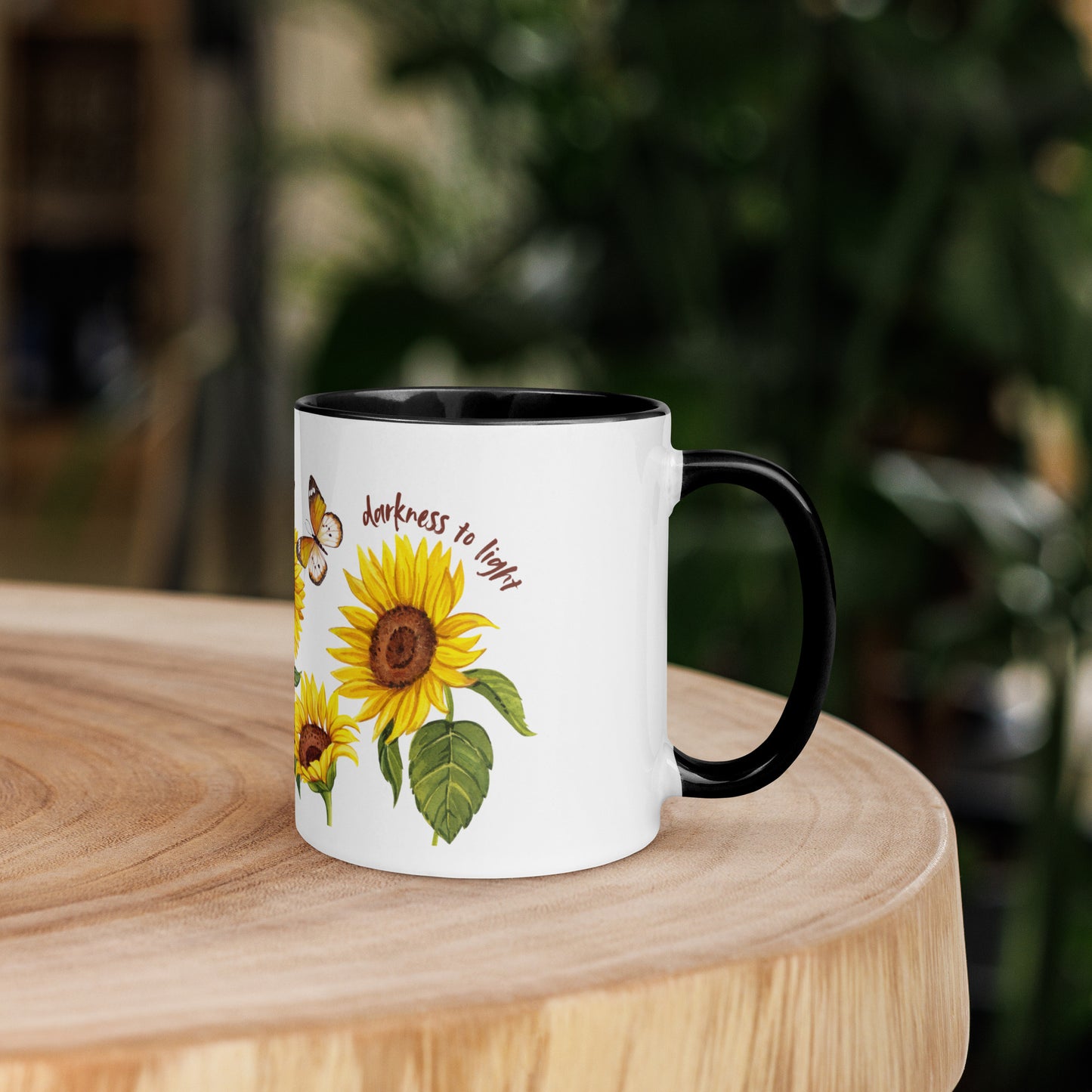 Sunflower Mug with Color Inside