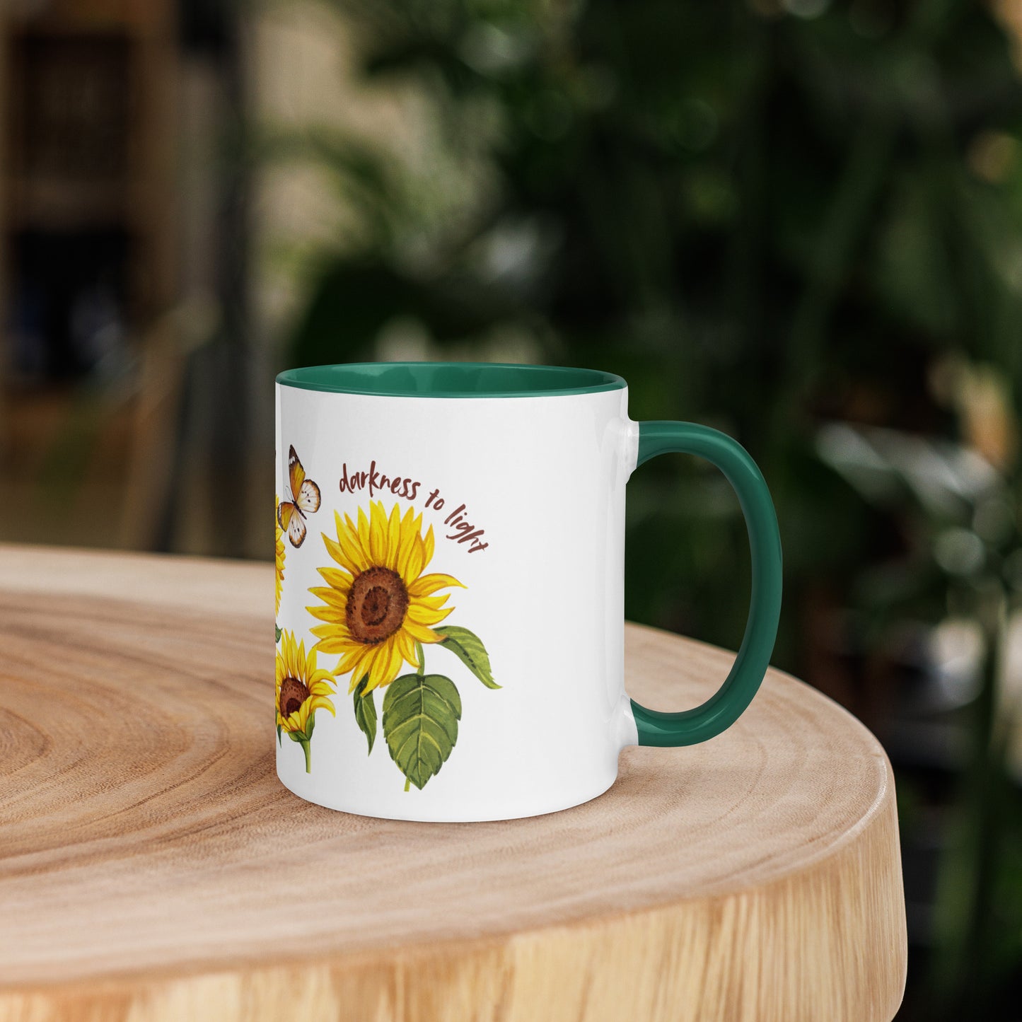 Sunflower Mug with Color Inside