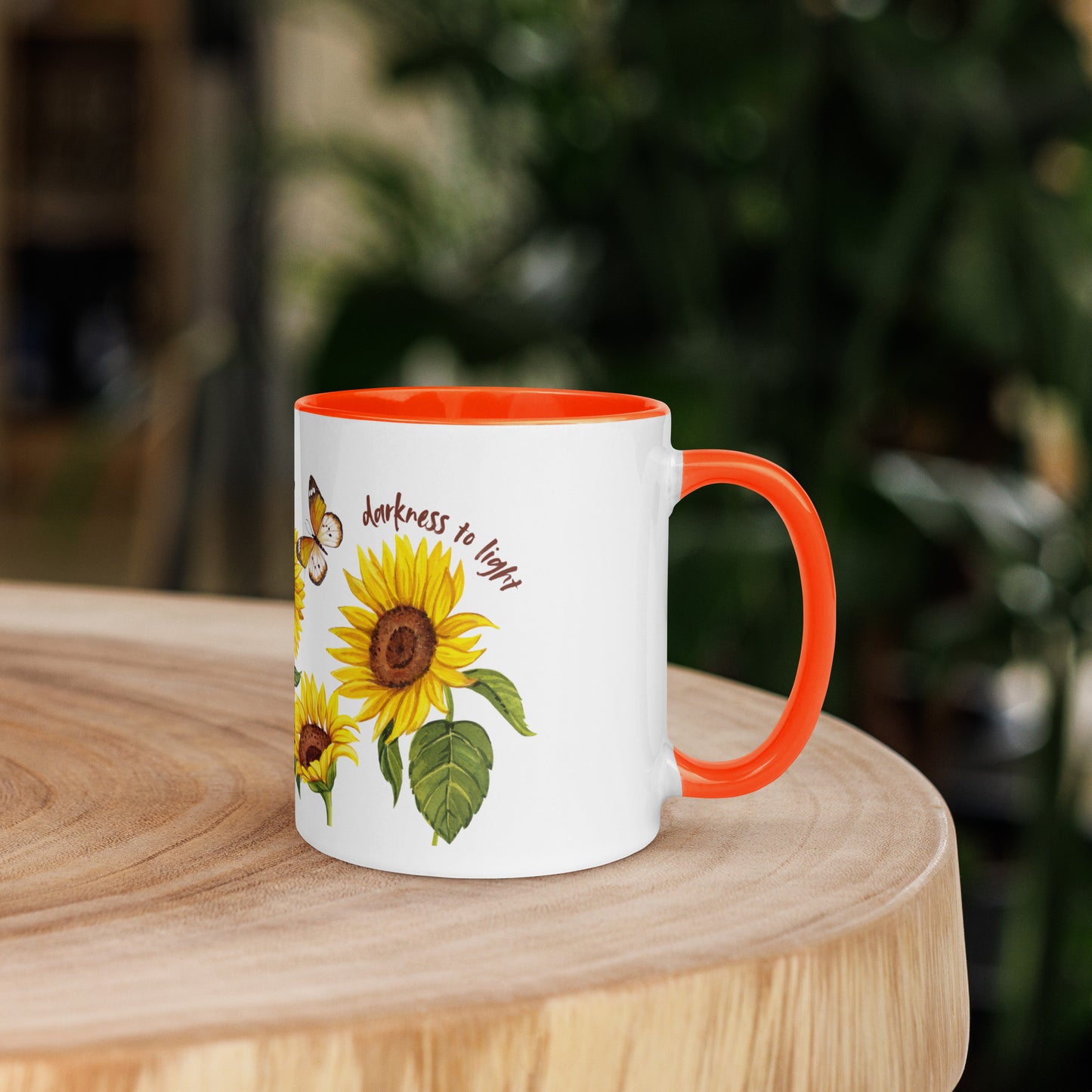 Sunflower Mug with Color Inside