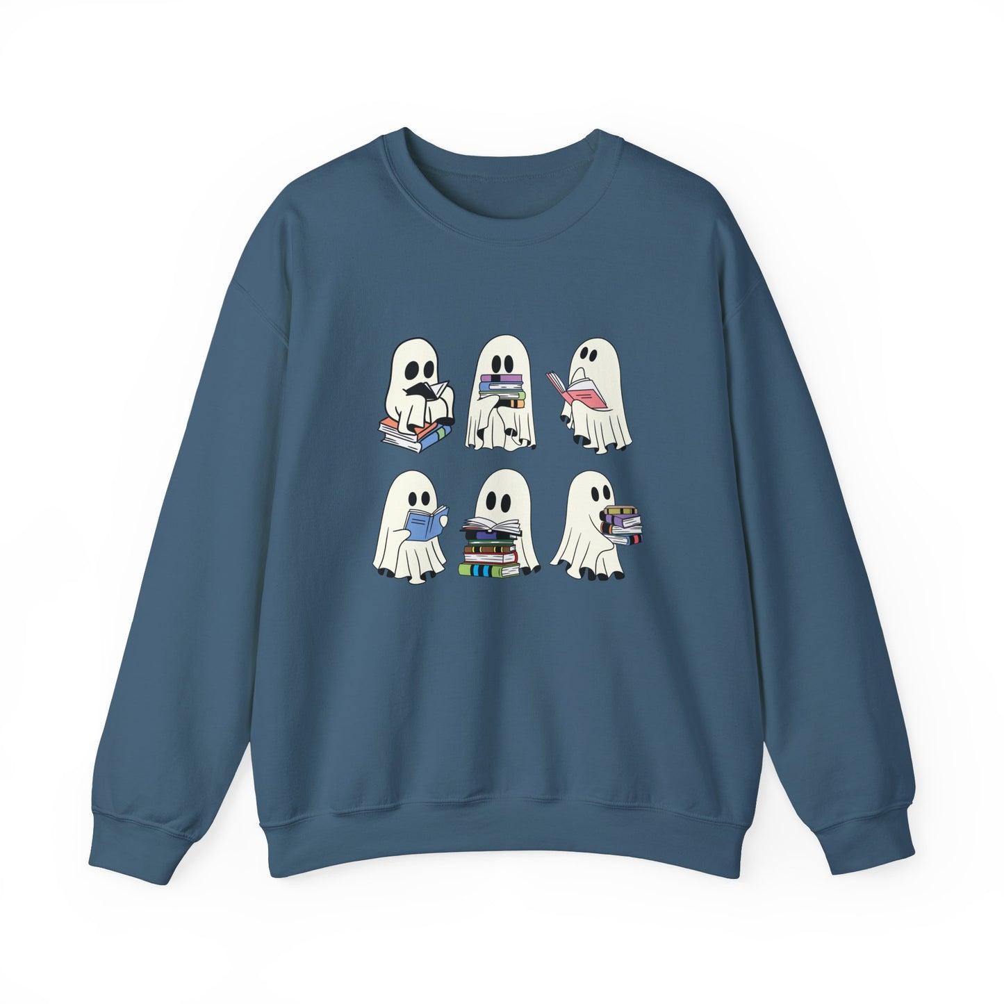 Ghost Reading Books Sweater, Bookish Halloween Sweatshirt, Halloween Teacher Gift, Librarian Halloween Sweatshirt, Ghost Crewneck