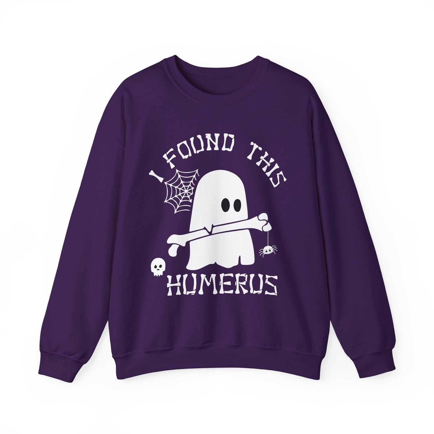 Halloween Pumpkin & Spider Web Print Crew Neck, Long Sleeve Sweatshirt Perfect for Fall/Winter