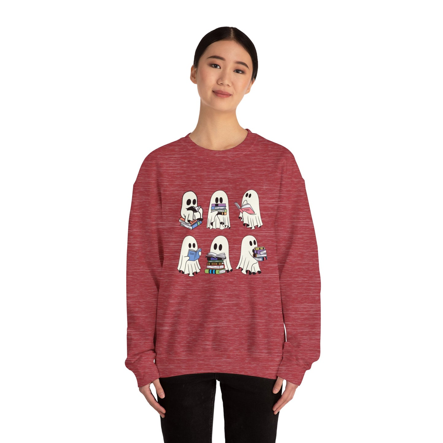 Ghost Reading Books Sweater, Bookish Halloween Sweatshirt, Halloween Teacher Gift, Librarian Halloween Sweatshirt, Ghost Crewneck