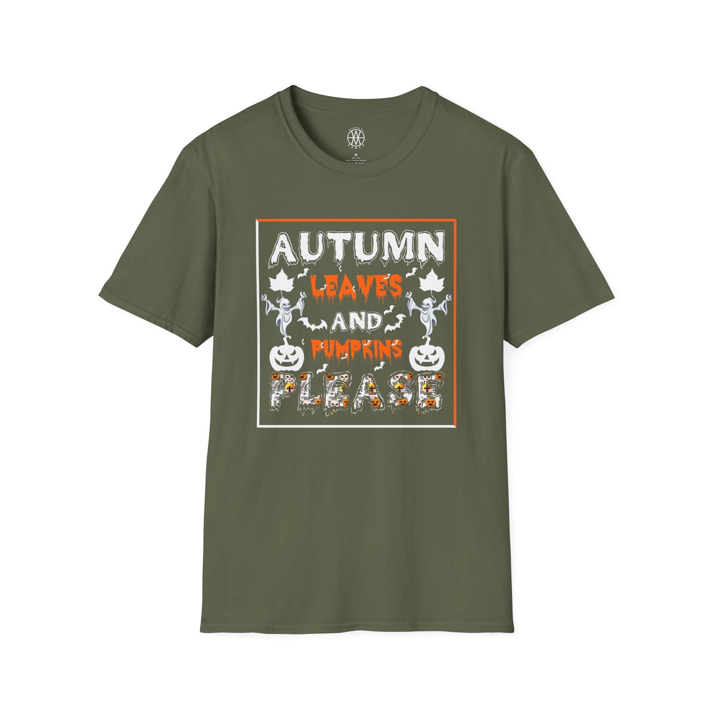 Autumn Leaves & Pumpkins Please Softstyle T-Shirt