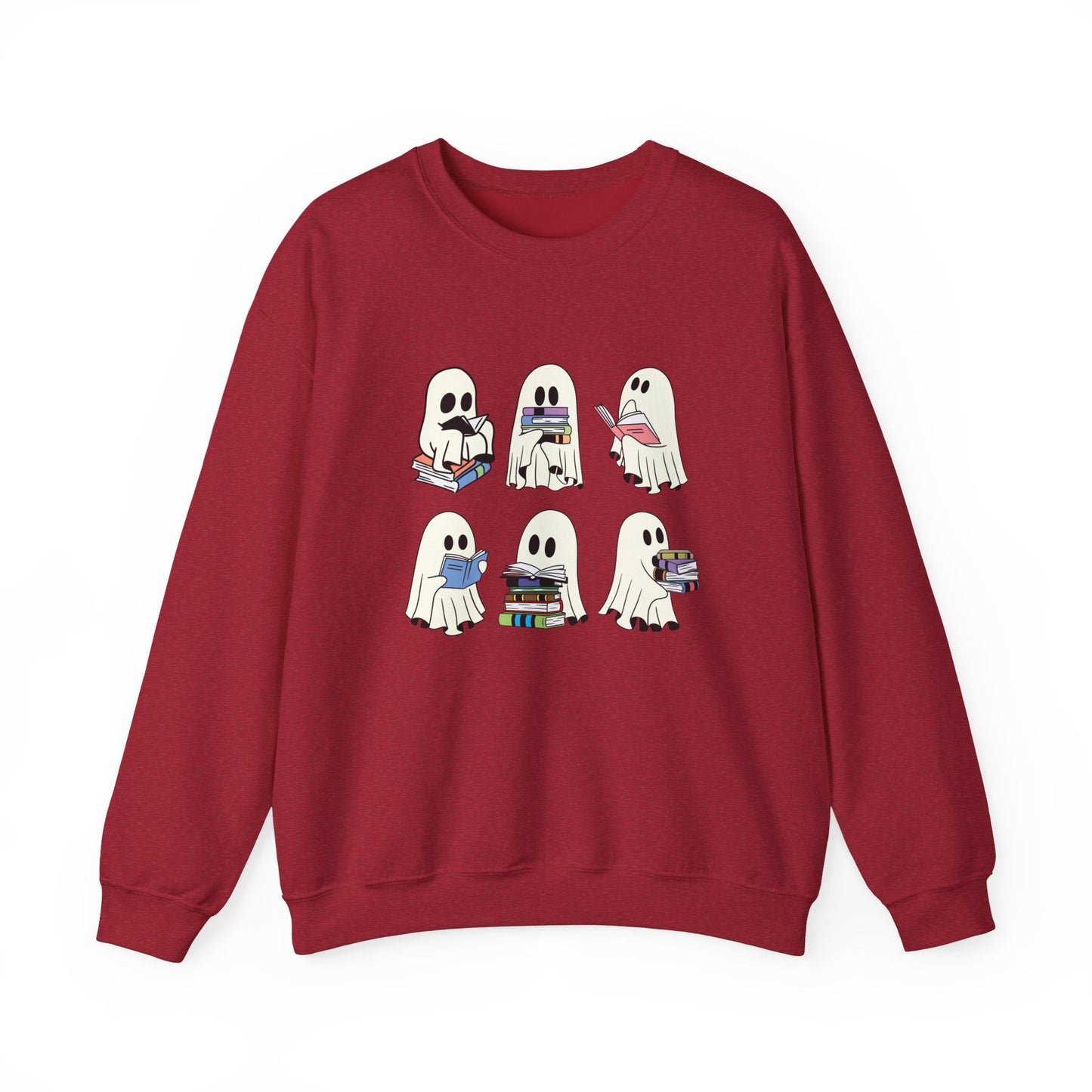 Ghost Reading Books Sweater, Bookish Halloween Sweatshirt, Halloween Teacher Gift, Librarian Halloween Sweatshirt, Ghost Crewneck