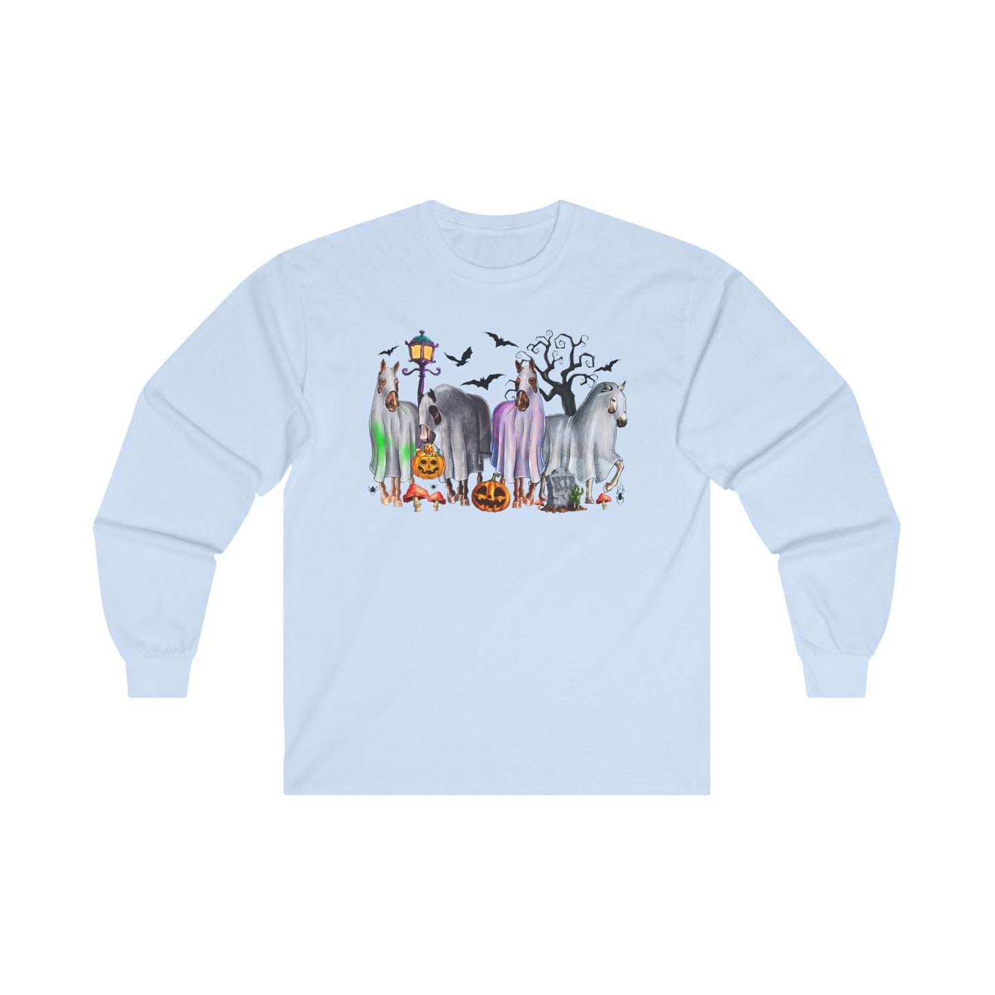 Horse Ghost Long Sleeve Tee for Halloween