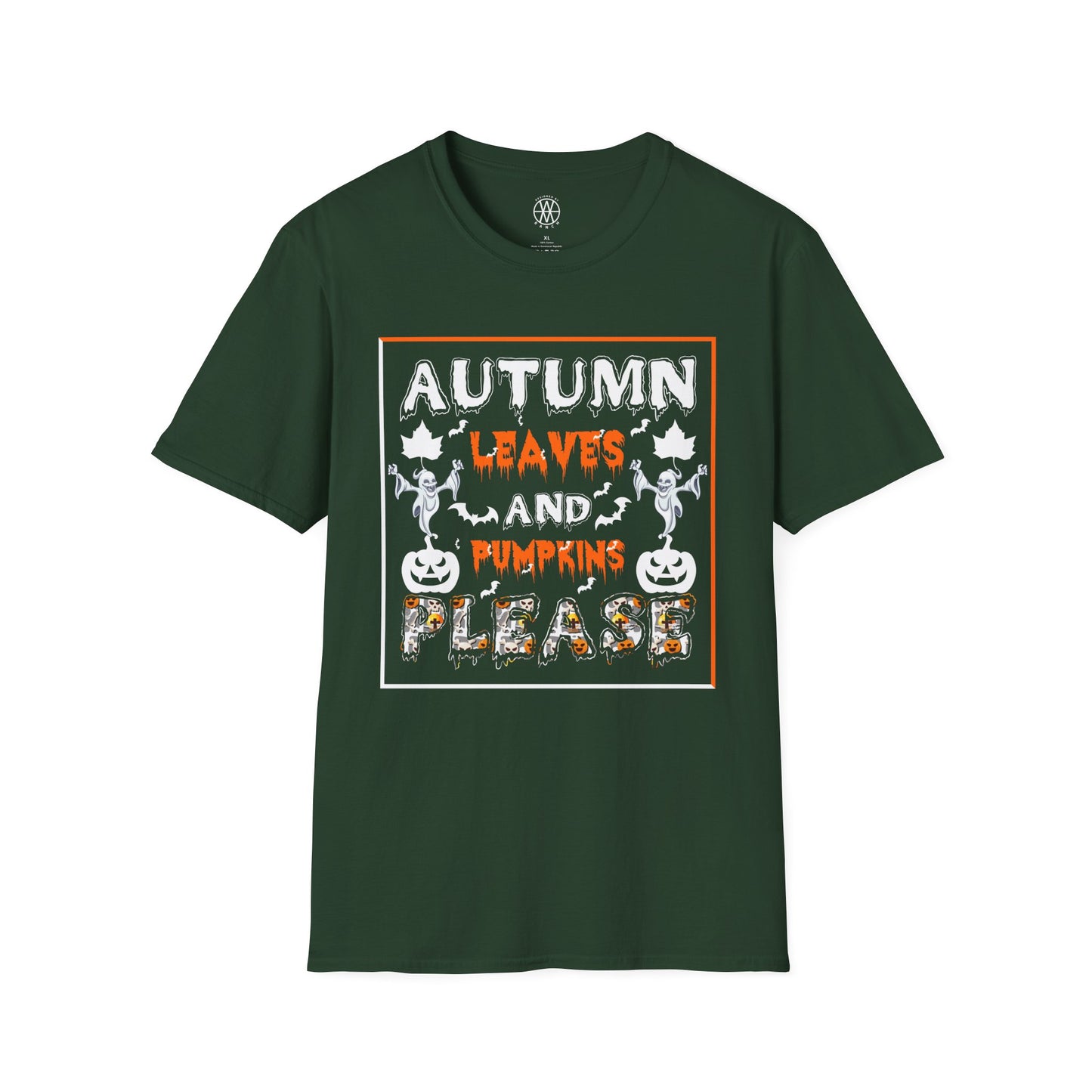 Autumn Leaves & Pumpkins Please Softstyle T-Shirt