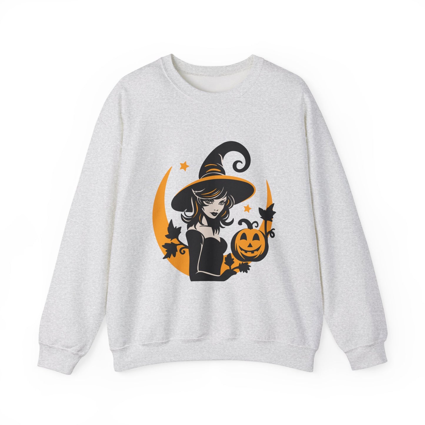 Witch Sweatshirt, Halloween Long Sleeve Sweatshirt Perfect for Fall/Winter