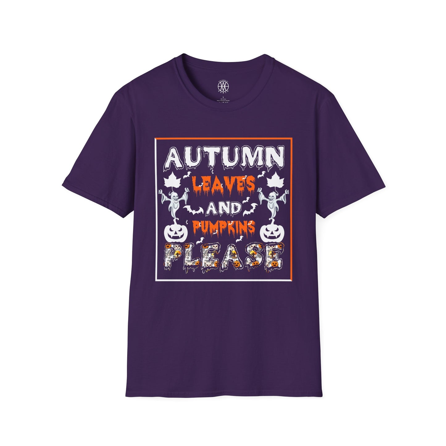 Autumn Leaves & Pumpkins Please Softstyle T-Shirt