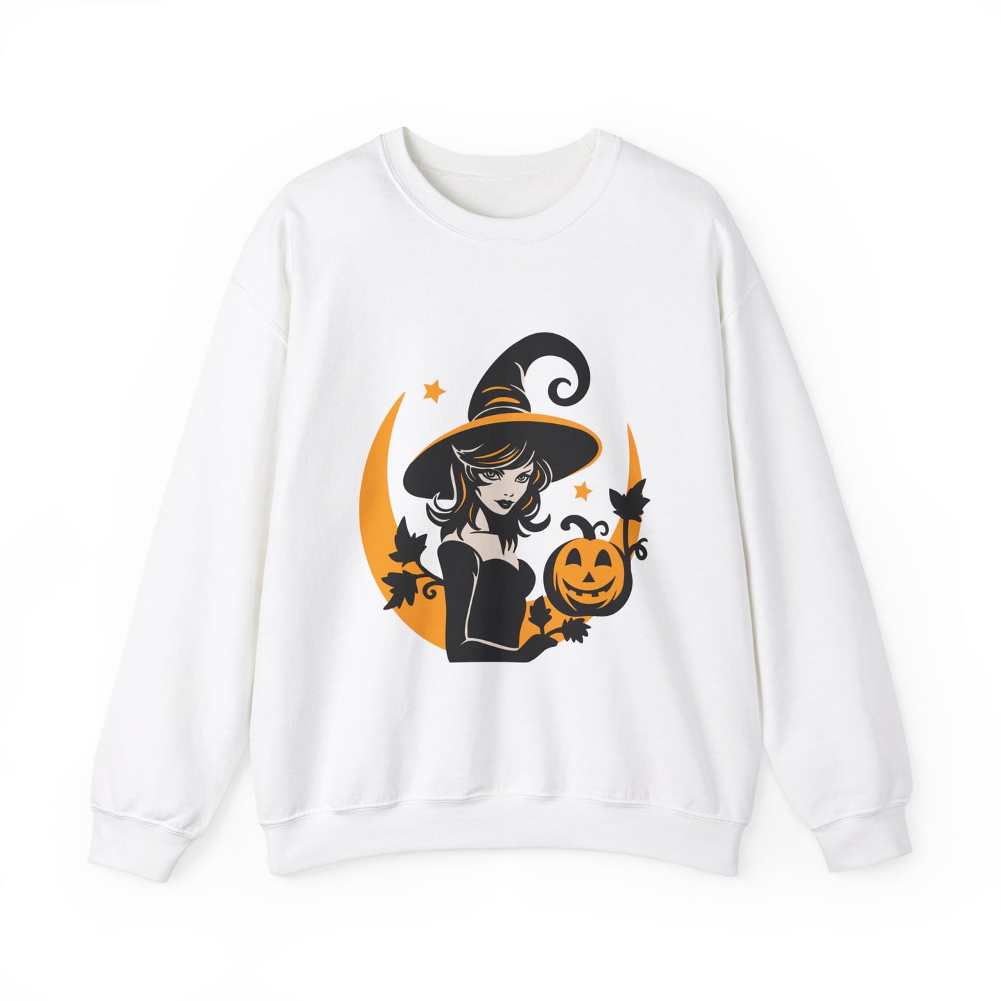 Witch Sweatshirt, Halloween Long Sleeve Sweatshirt Perfect for Fall/Winter