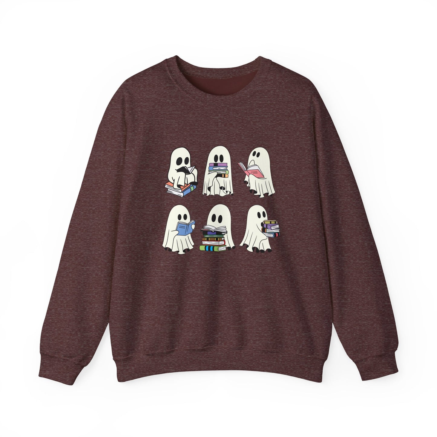Ghost Reading Books Sweater, Bookish Halloween Sweatshirt, Halloween Teacher Gift, Librarian Halloween Sweatshirt, Ghost Crewneck