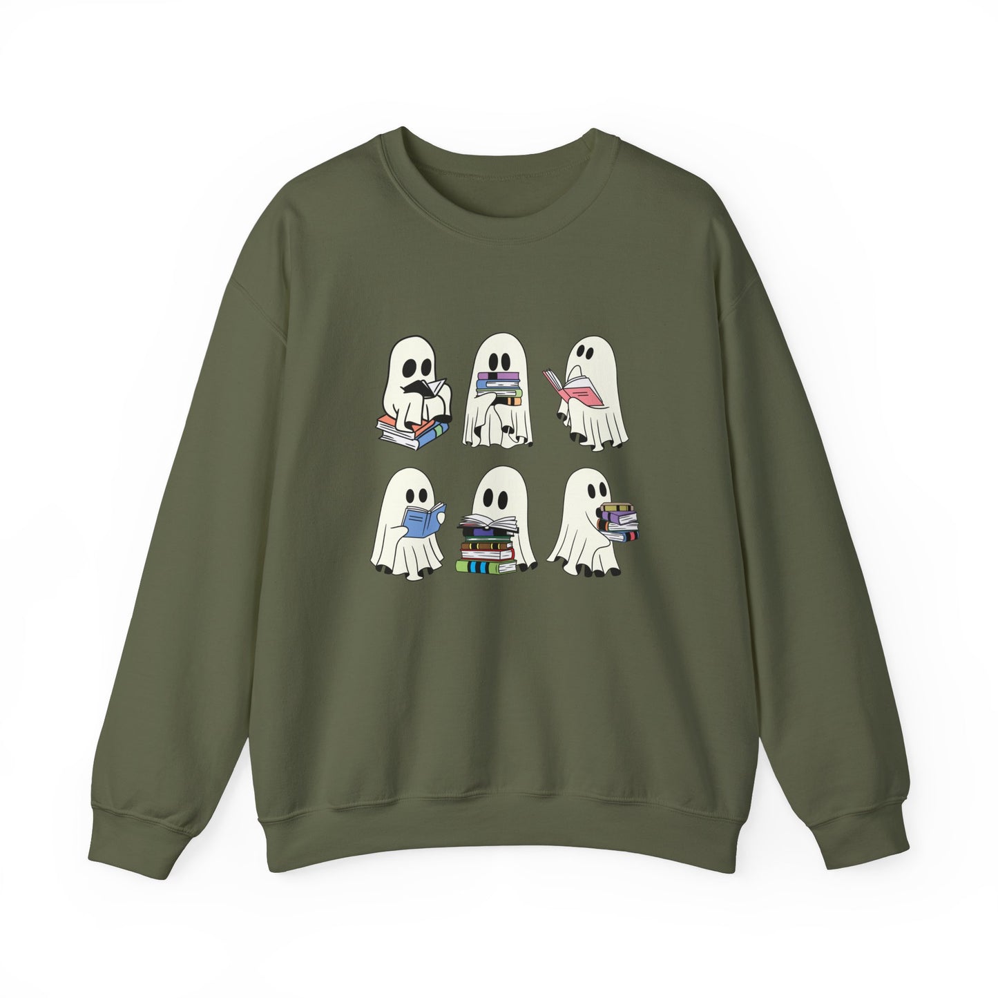 Ghost Reading Books Sweater, Bookish Halloween Sweatshirt, Halloween Teacher Gift, Librarian Halloween Sweatshirt, Ghost Crewneck