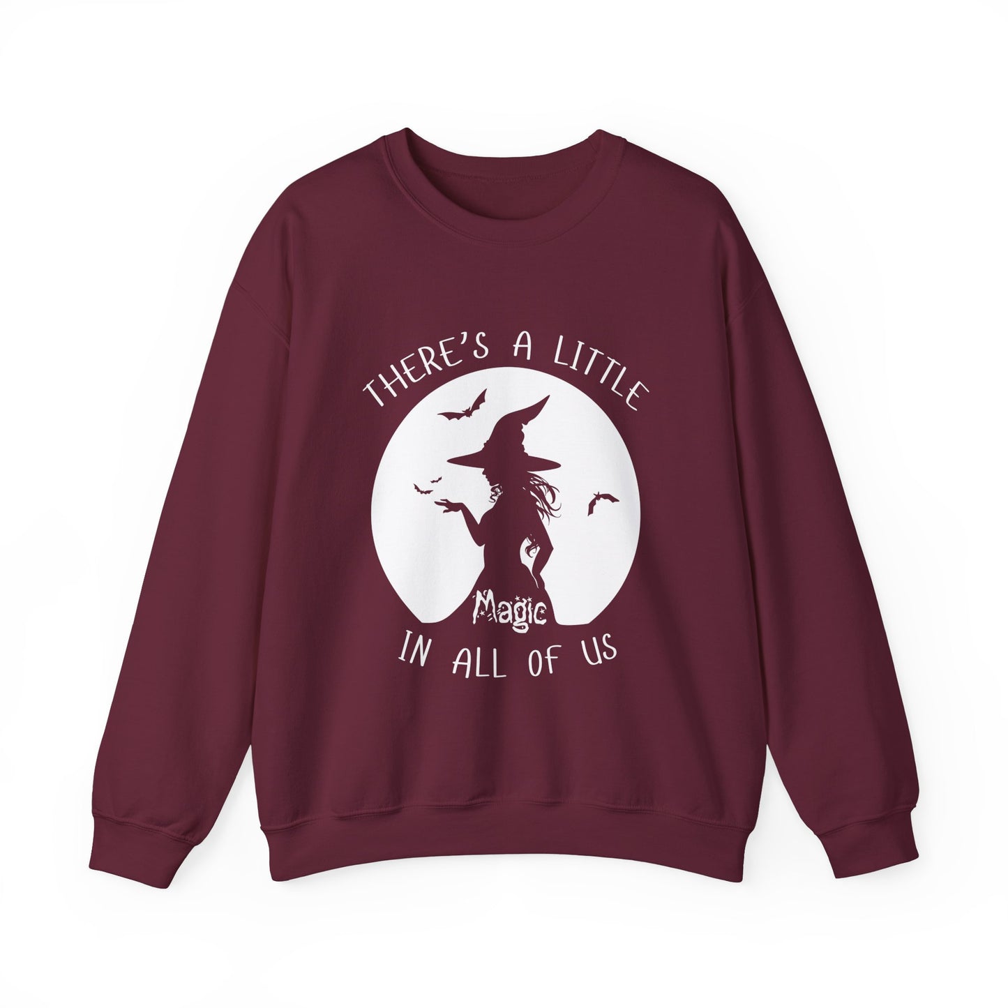 A Little Magic, Witch Sweatshirt, Halloween Long Sleeve Sweatshirt Perfect for Fall/Winter