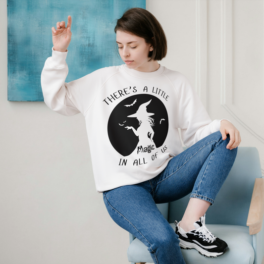 A Little Magic, Witch Sweatshirt, Halloween Long Sleeve Sweatshirt Perfect for Fall/Winter