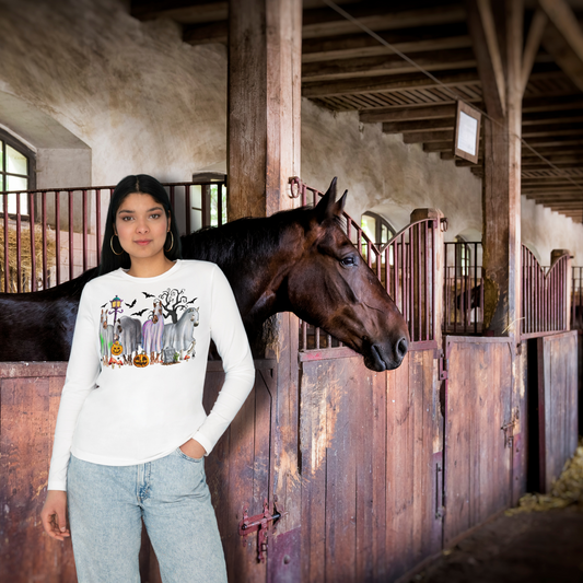 Horse Ghost Long Sleeve Tee for Halloween