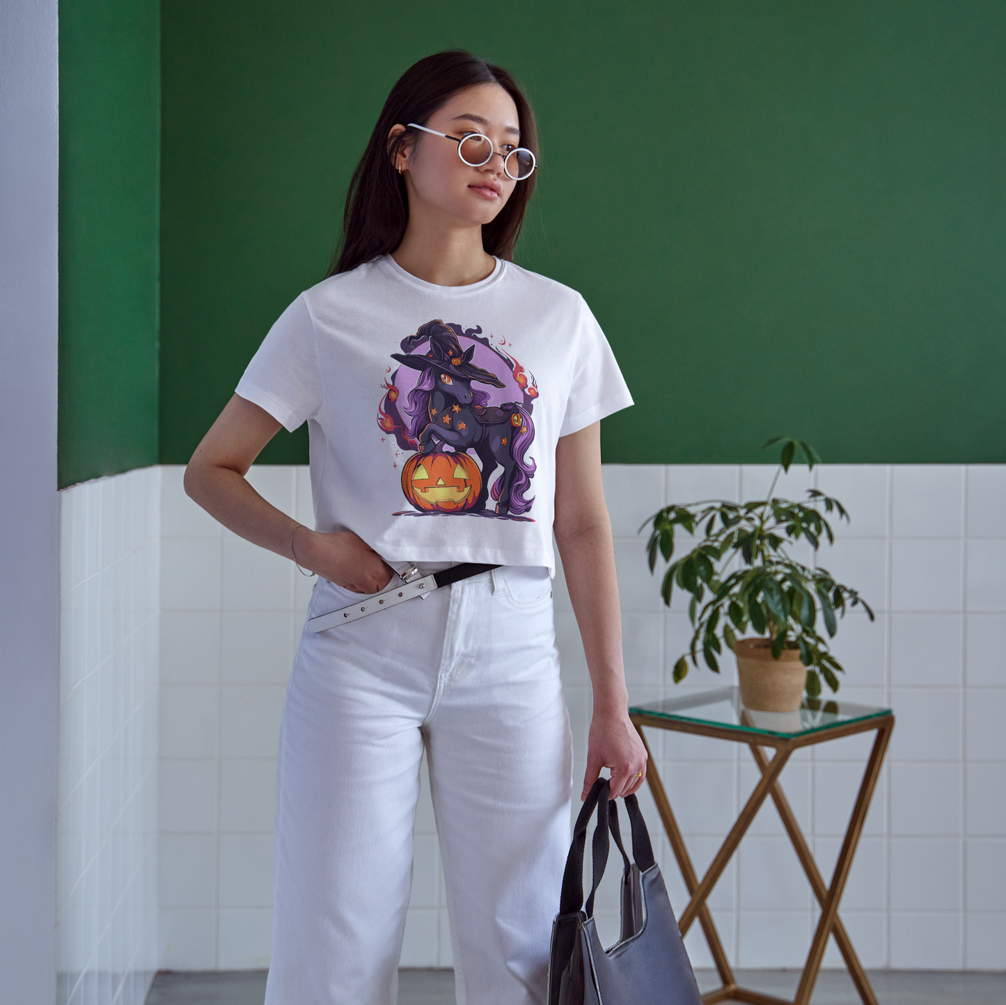 Halloween Witch Unicorn T-Shirt | Unisex Softstyle Tee