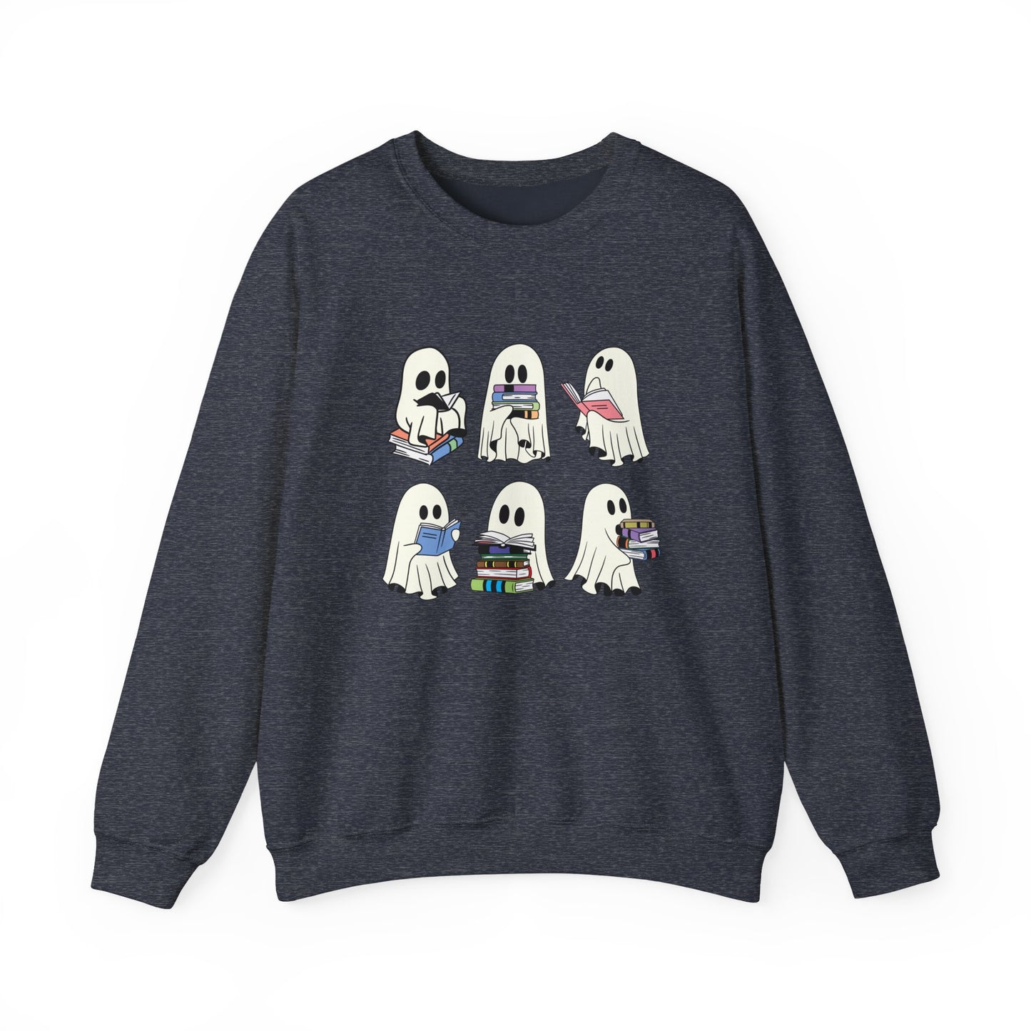 Ghost Reading Books Sweater, Bookish Halloween Sweatshirt, Halloween Teacher Gift, Librarian Halloween Sweatshirt, Ghost Crewneck
