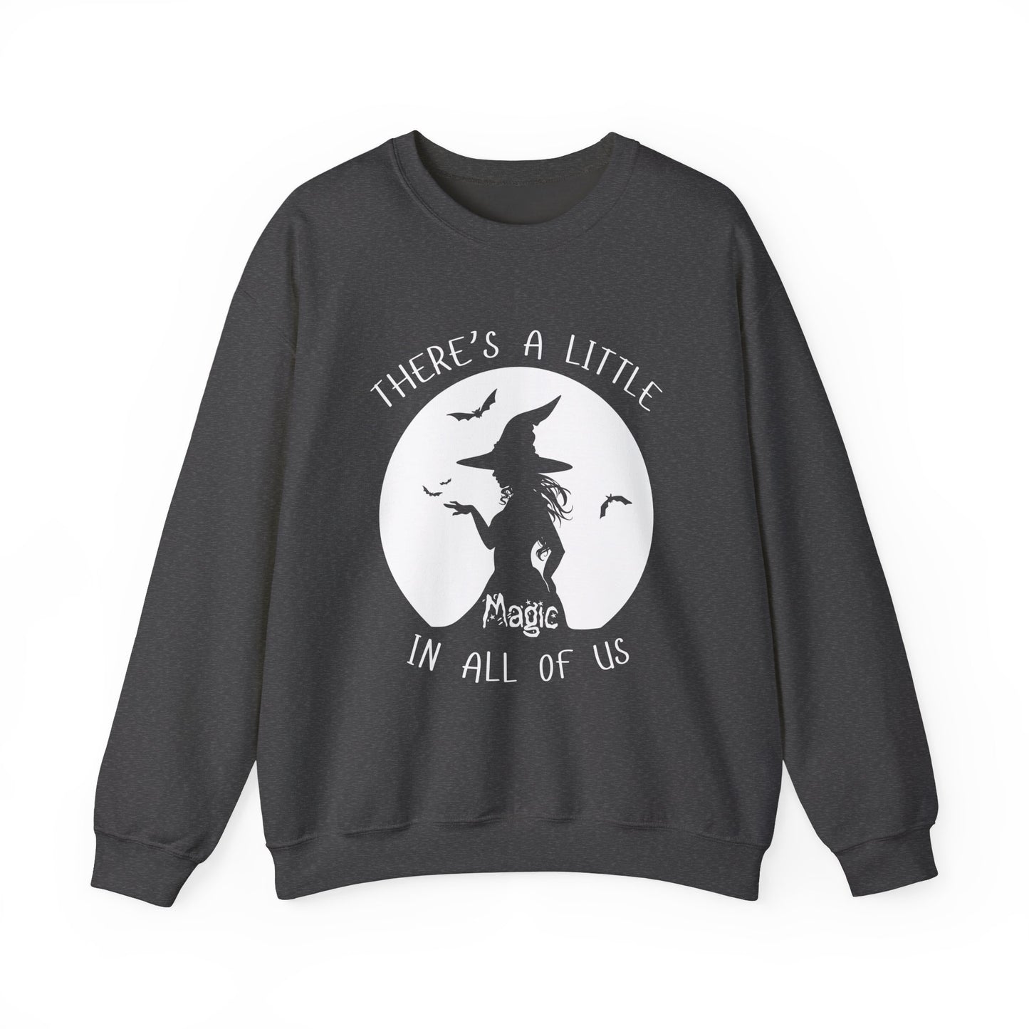 A Little Magic, Witch Sweatshirt, Halloween Long Sleeve Sweatshirt Perfect for Fall/Winter
