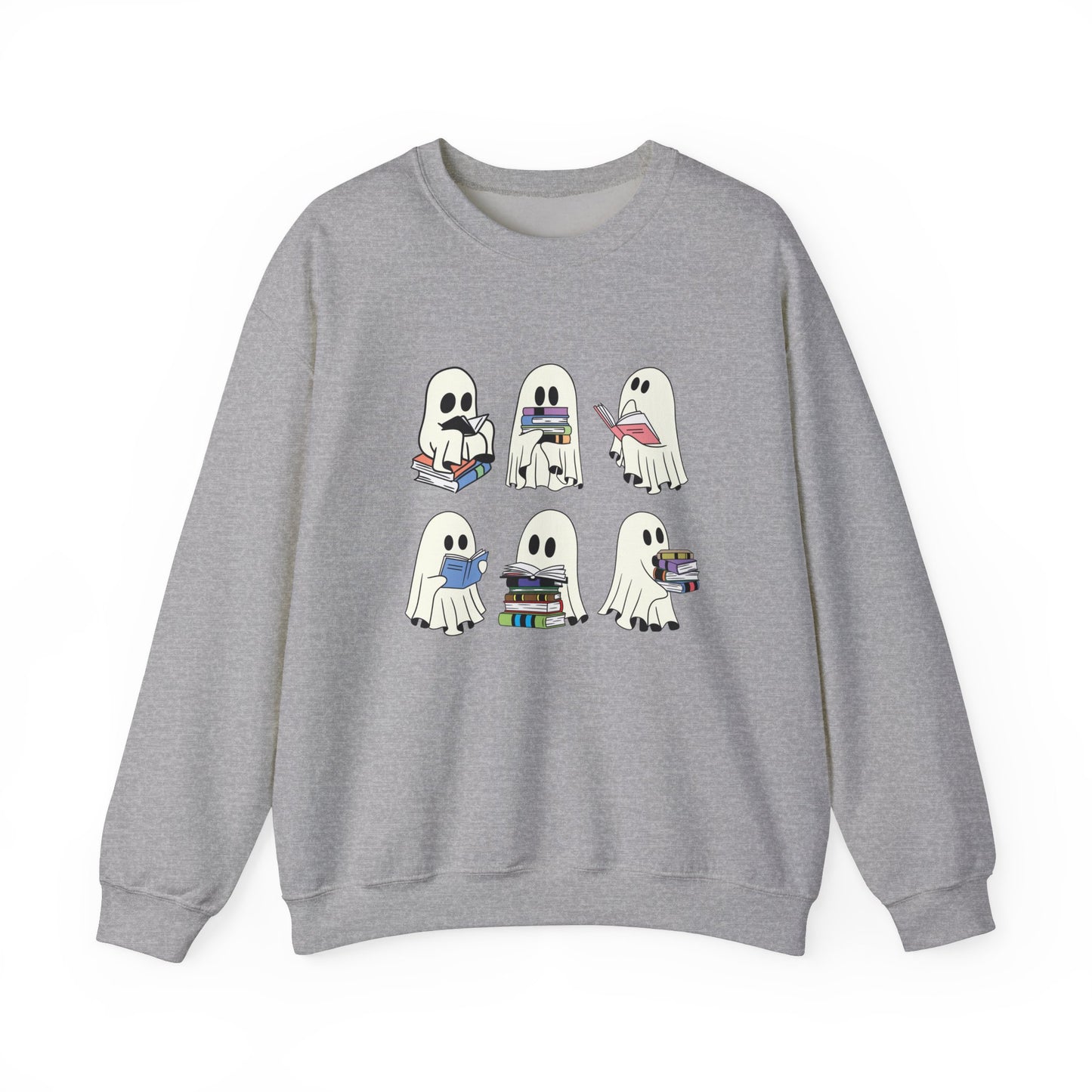 Ghost Reading Books Sweater, Bookish Halloween Sweatshirt, Halloween Teacher Gift, Librarian Halloween Sweatshirt, Ghost Crewneck