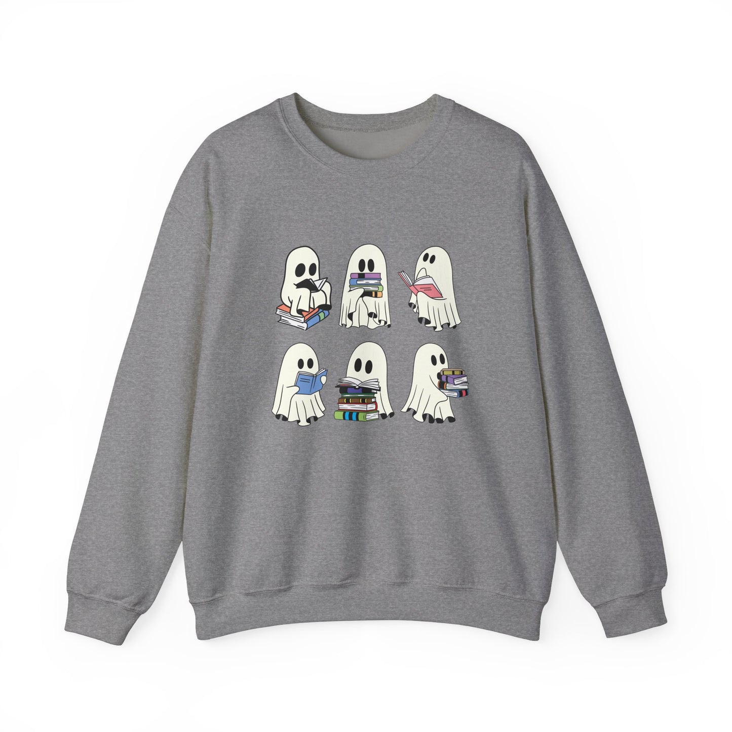 Ghost Reading Books Sweater, Bookish Halloween Sweatshirt, Halloween Teacher Gift, Librarian Halloween Sweatshirt, Ghost Crewneck