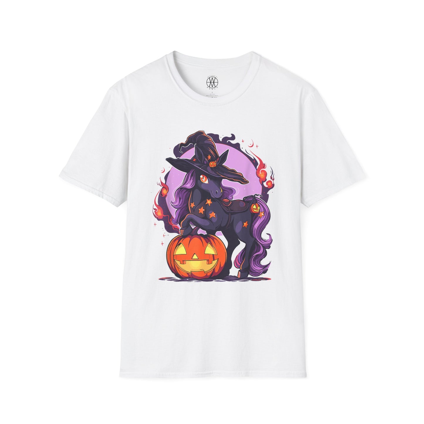 Halloween Witch Unicorn T-Shirt | Unisex Softstyle Tee