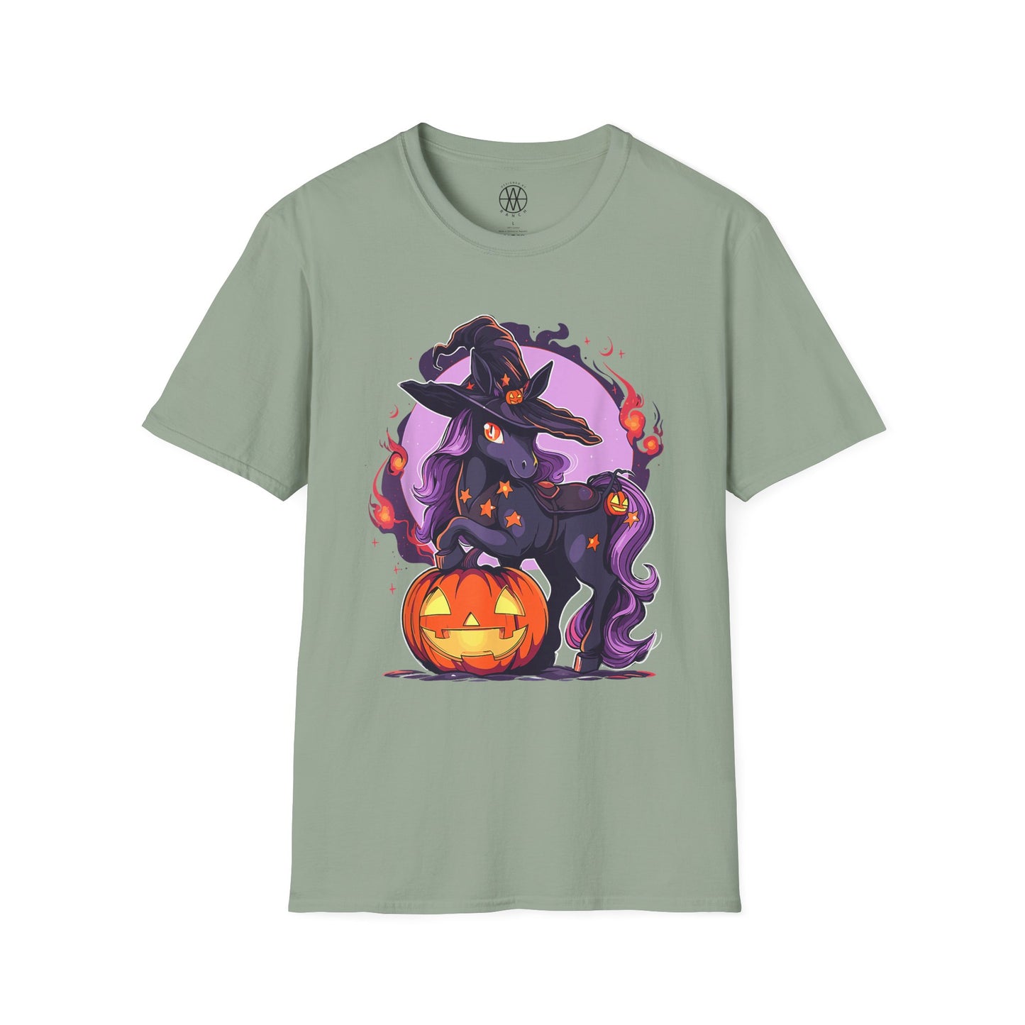 Halloween Witch Unicorn T-Shirt | Unisex Softstyle Tee