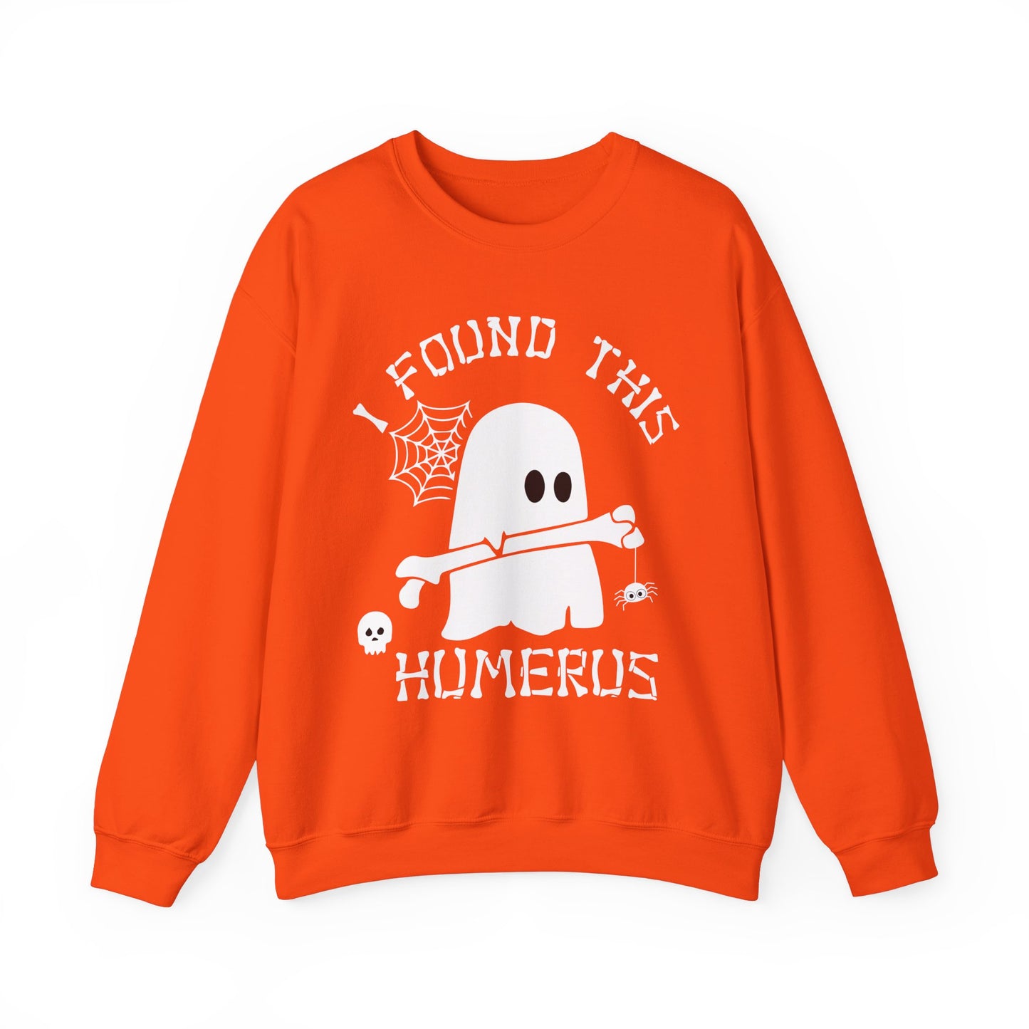 Halloween Pumpkin & Spider Web Print Crew Neck, Long Sleeve Sweatshirt Perfect for Fall/Winter