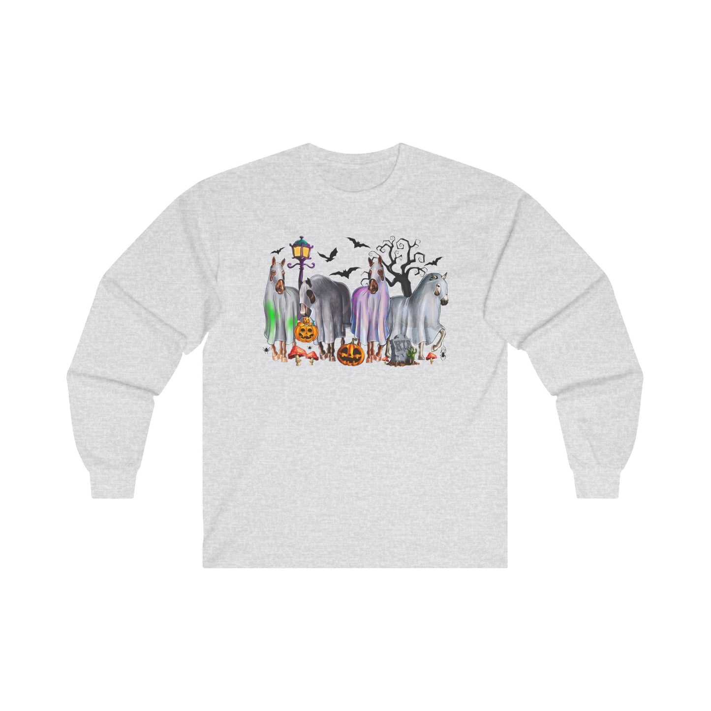 Horse Ghost Long Sleeve Tee for Halloween