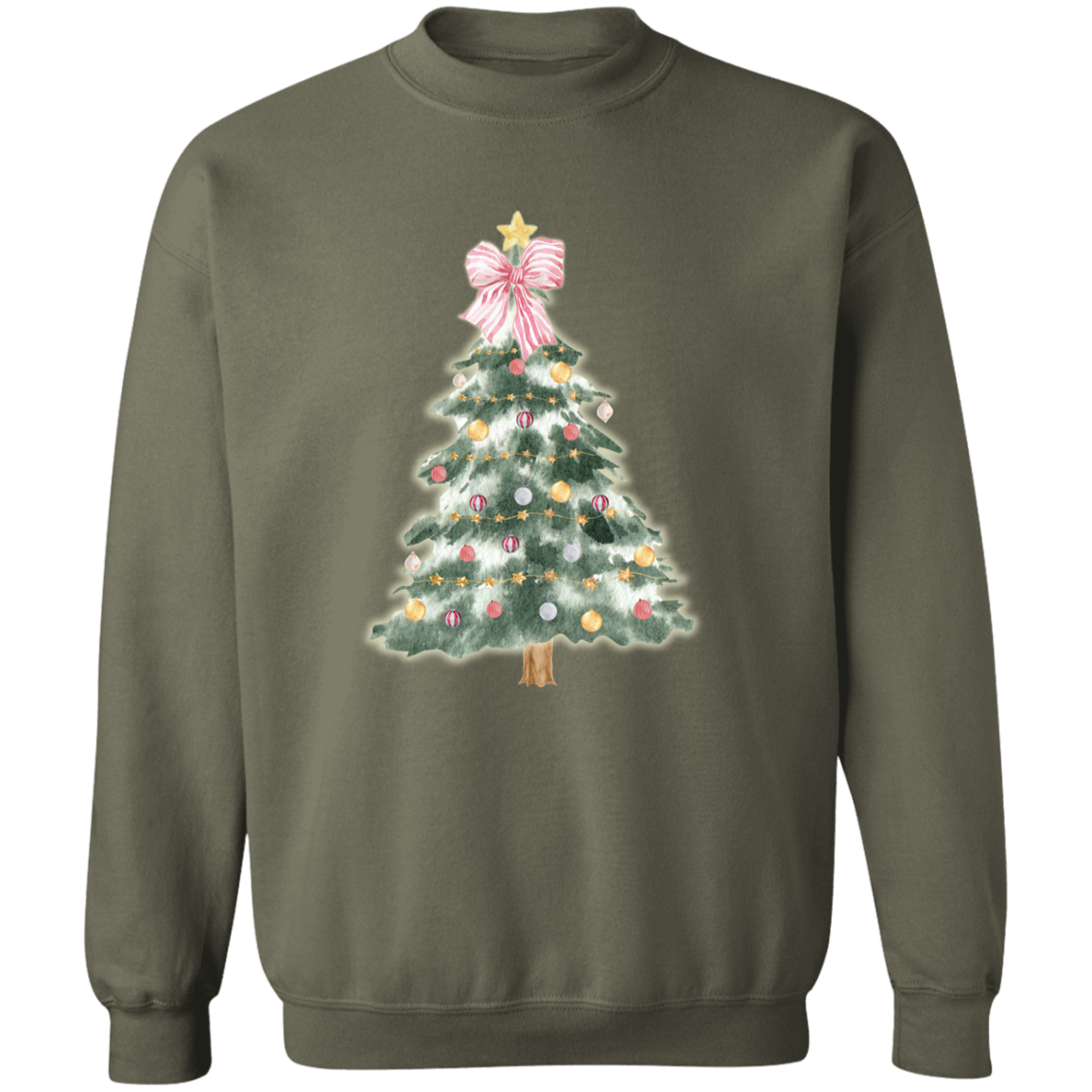 Pink Ribbon Holiday Tree Sweater | Hoodie