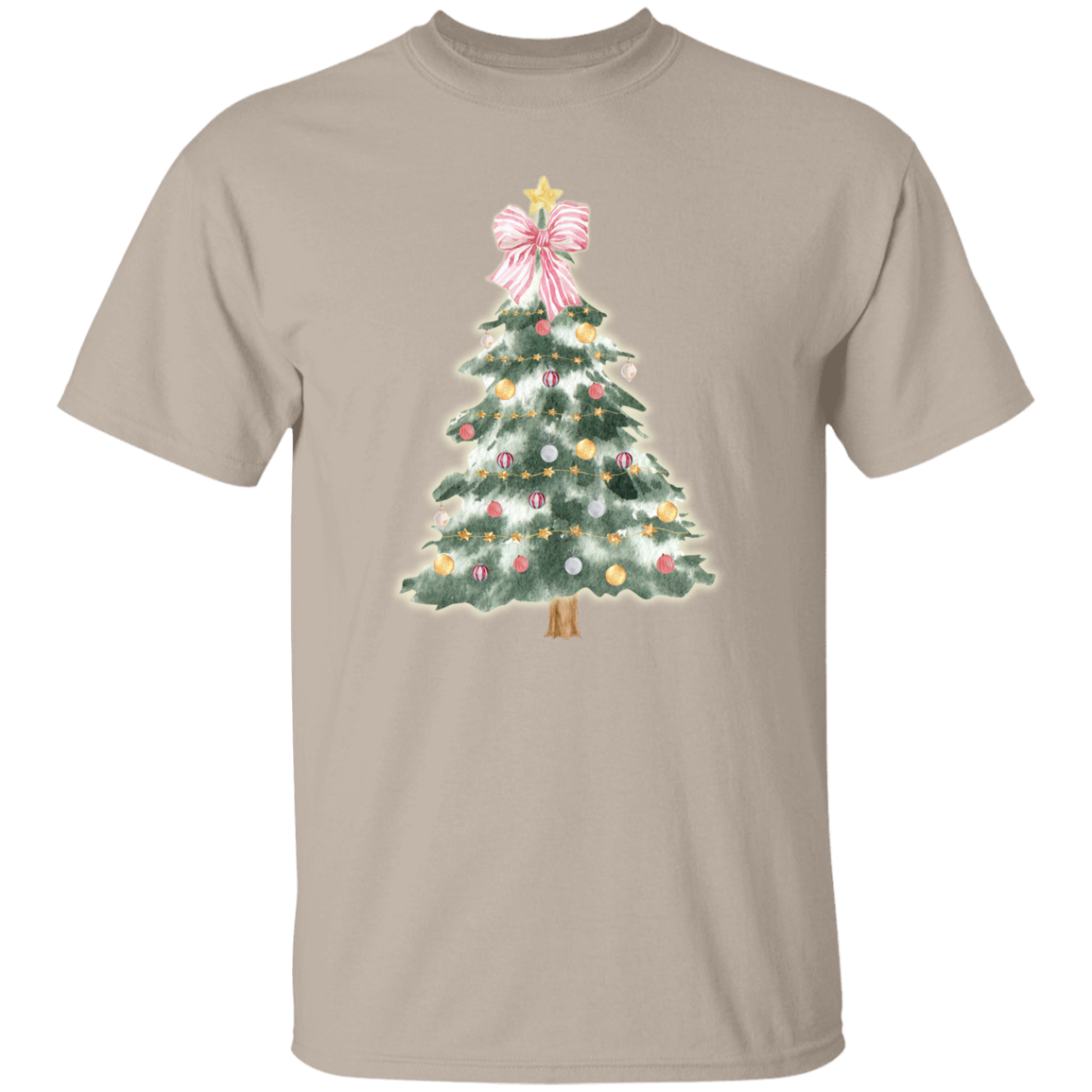 Pink Ribbon Holiday Tree T-Shirt