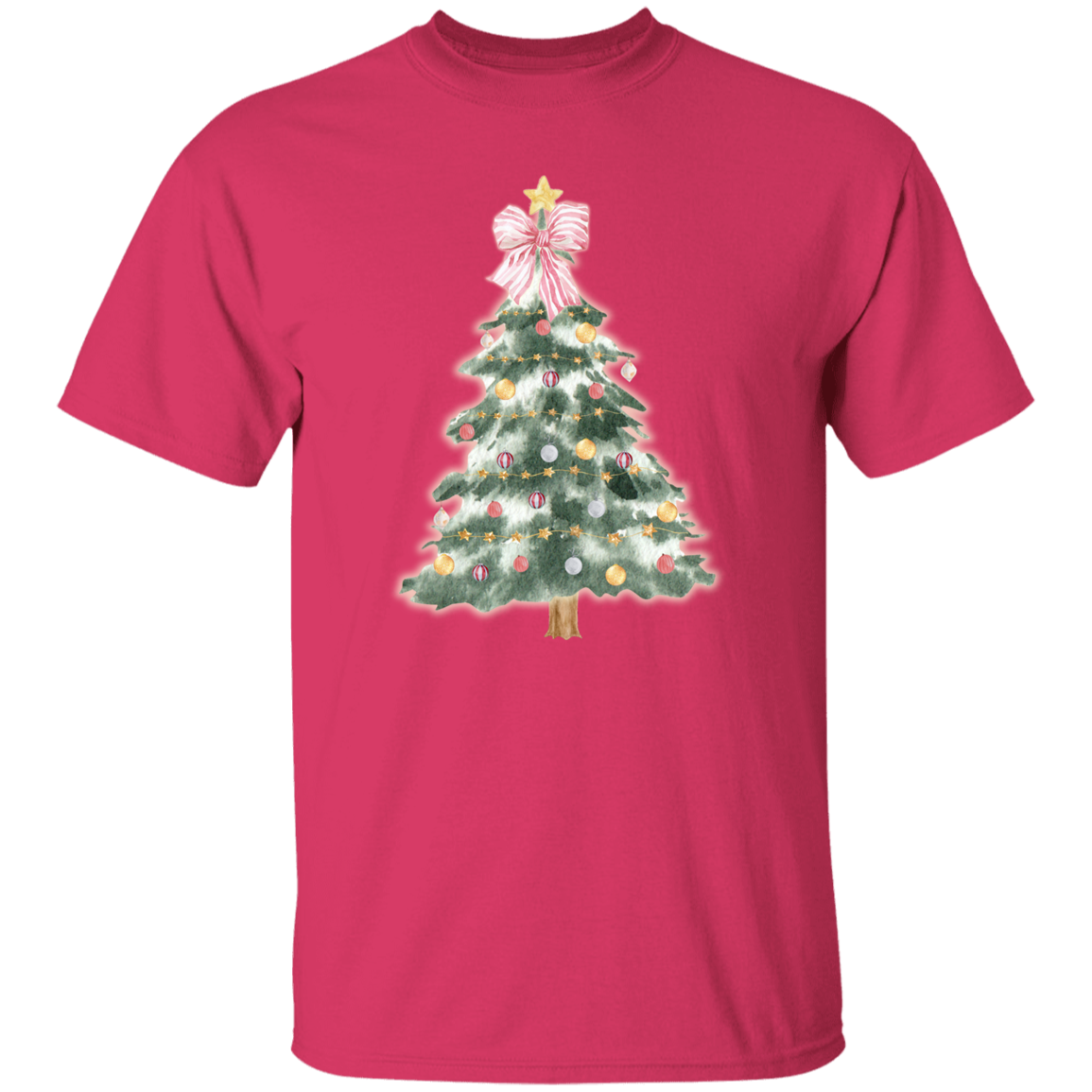 Pink Ribbon Holiday Tree T-Shirt