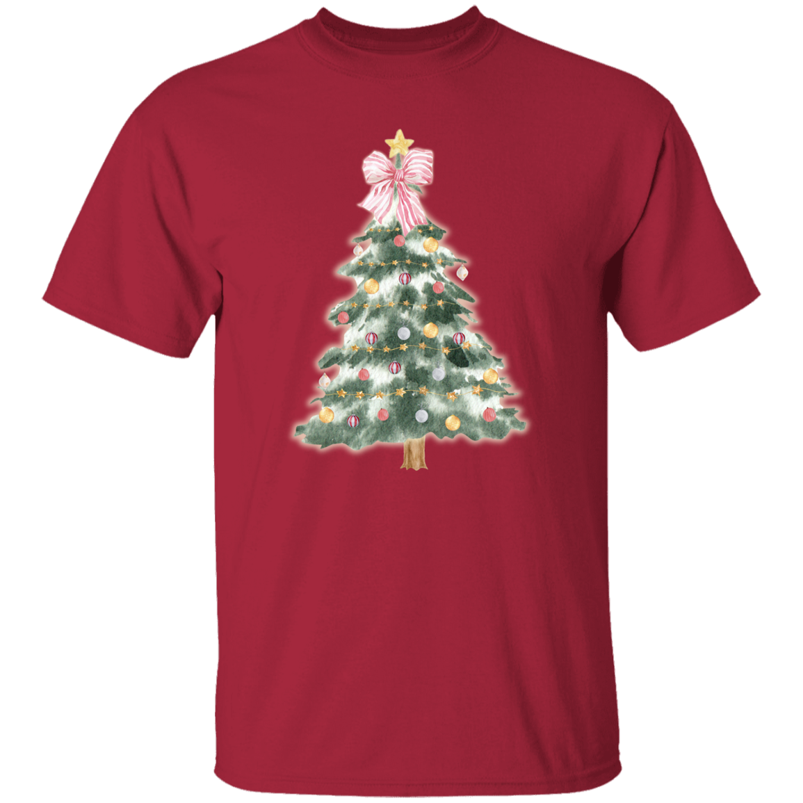 Pink Ribbon Holiday Tree T-Shirt
