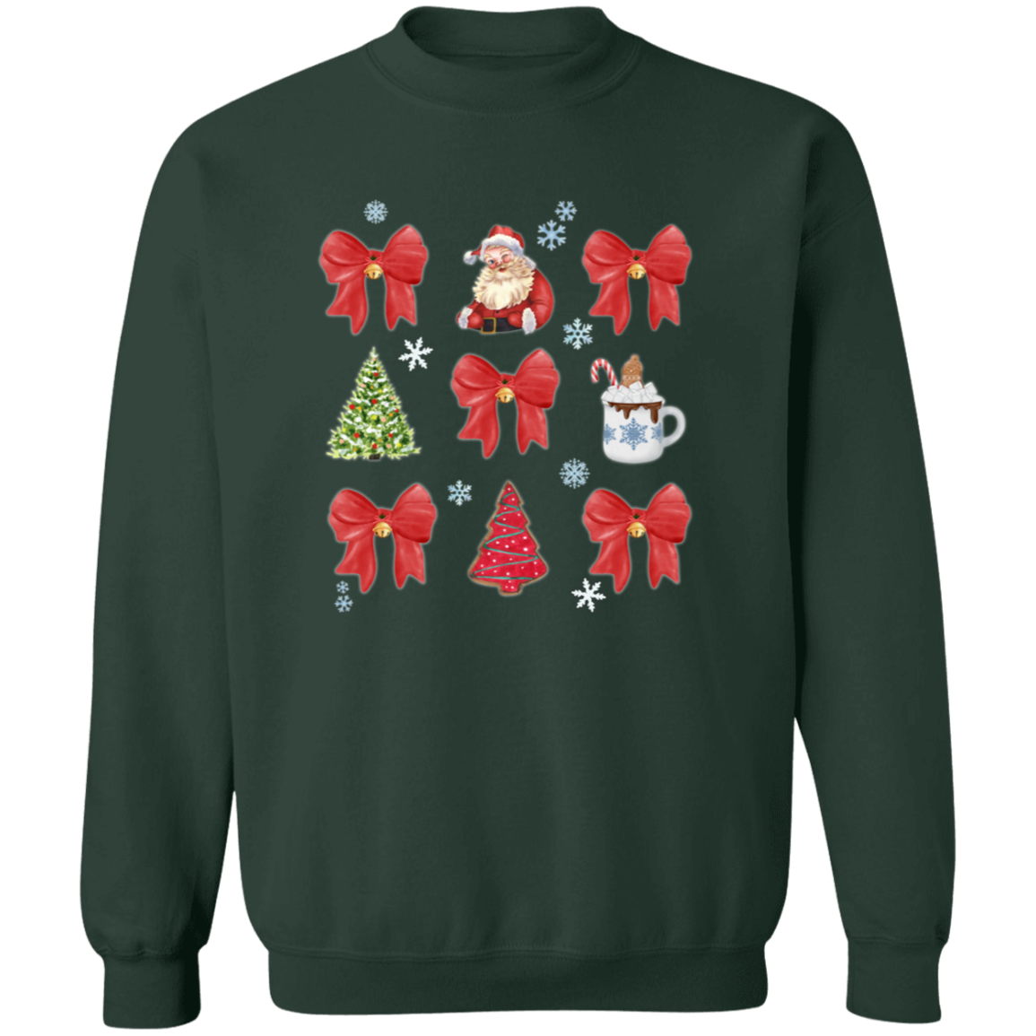 Festive Christmas Coquette Bow Sweatshirt | Hoodie
