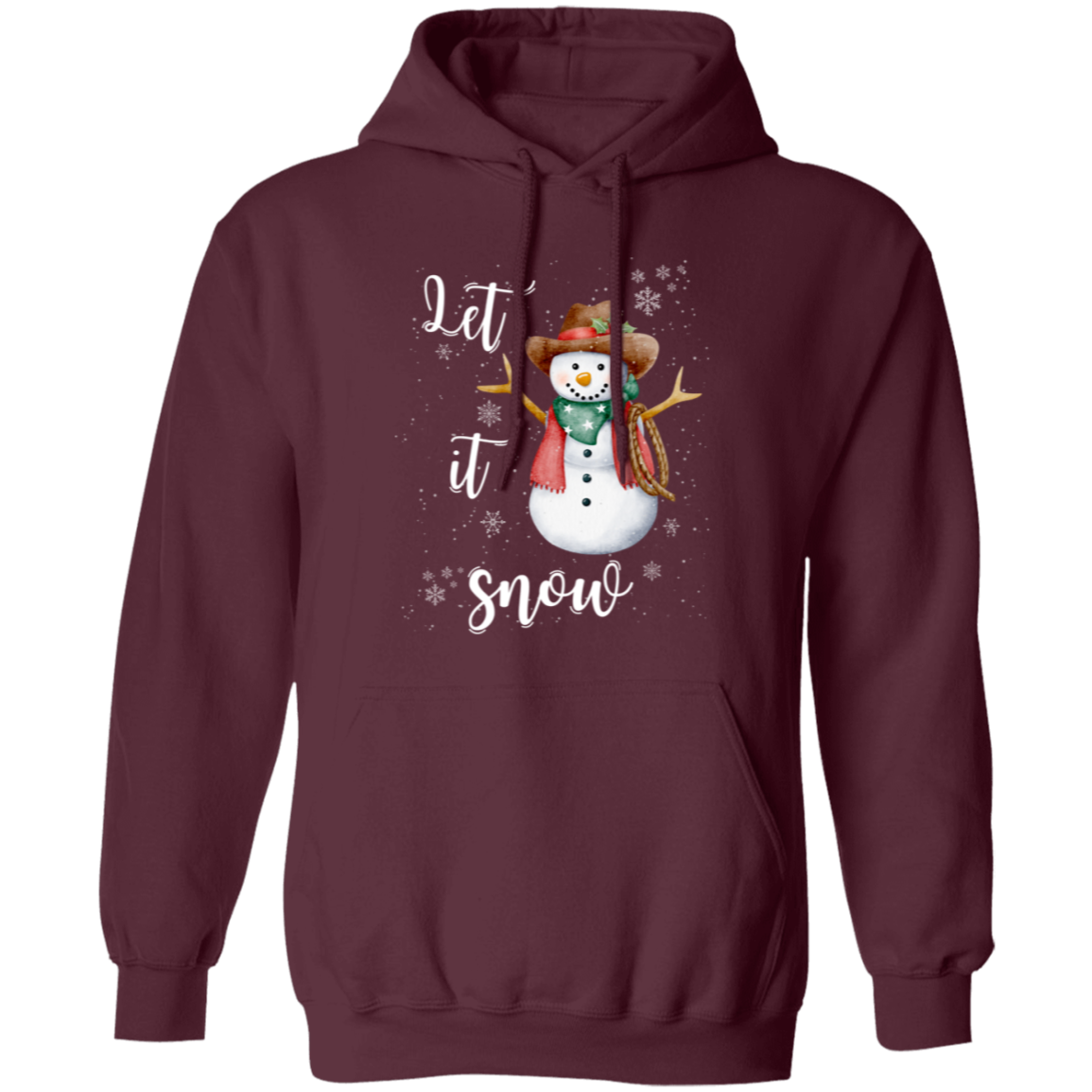 Let It Snow Cowboy Snowman Sweatshirt | Hoodie